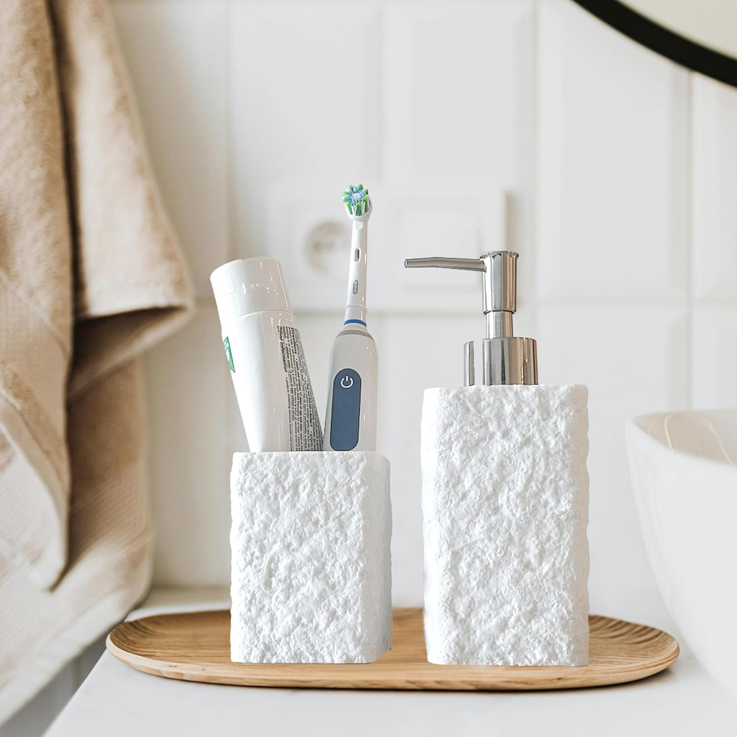 Natural Stonefeel Toothbrush Holder