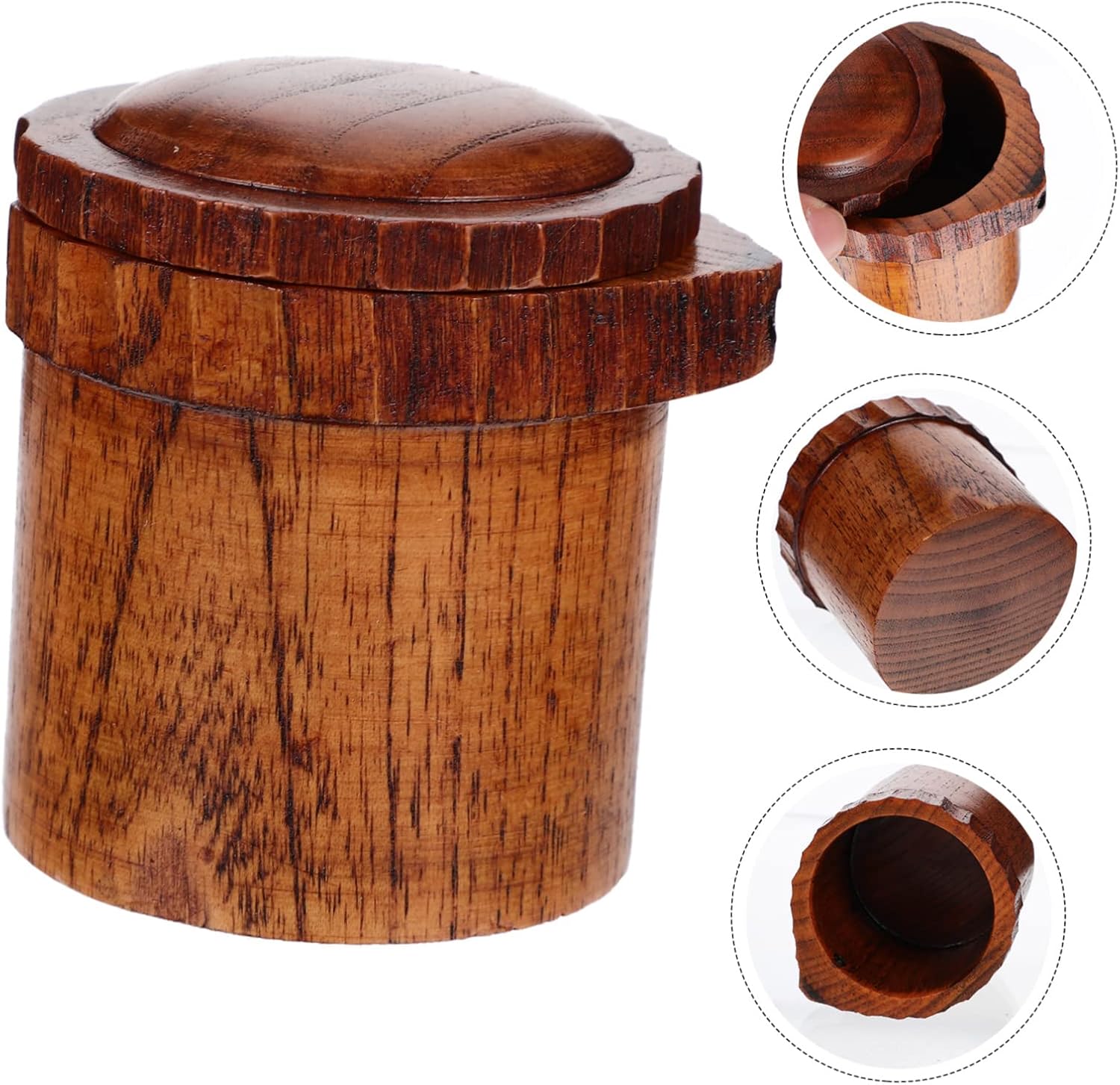Aesthetically Designed Small Wood Condiment Bottle for Home Use