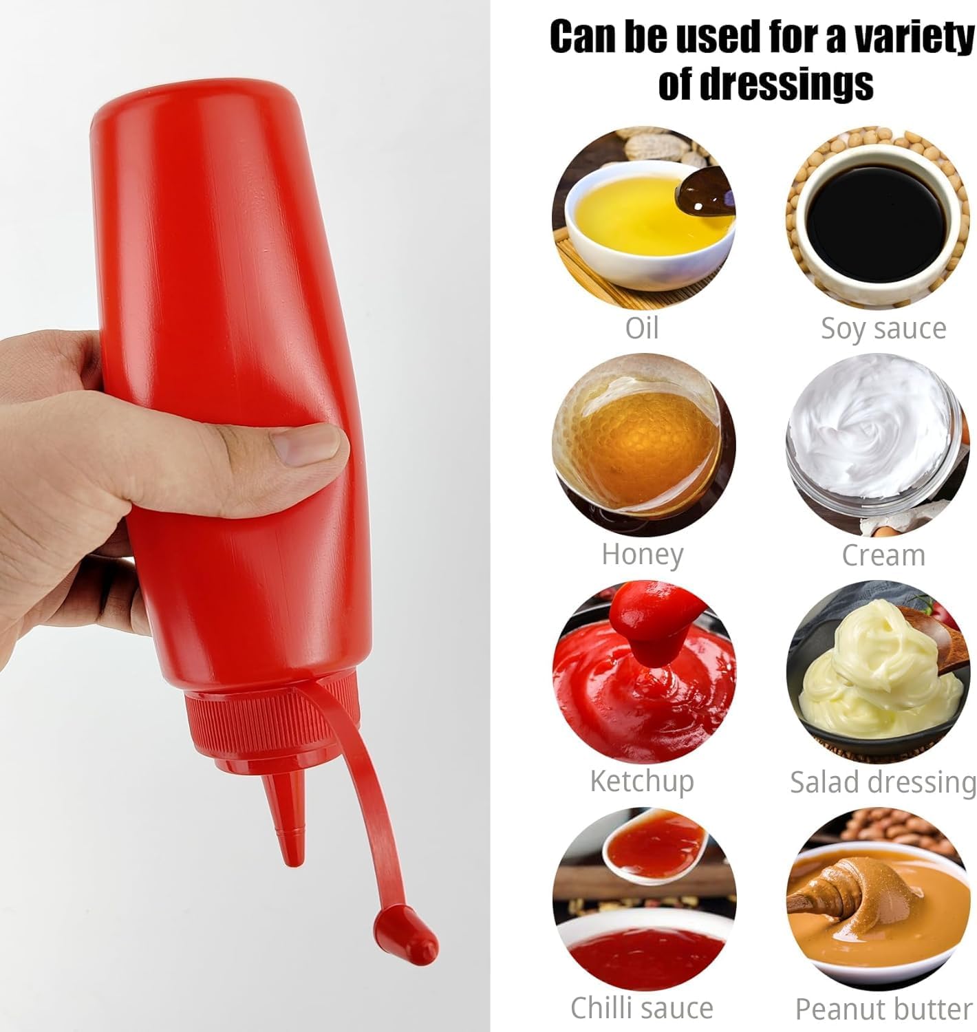 3-Piece Squeeze Condiment Bottles