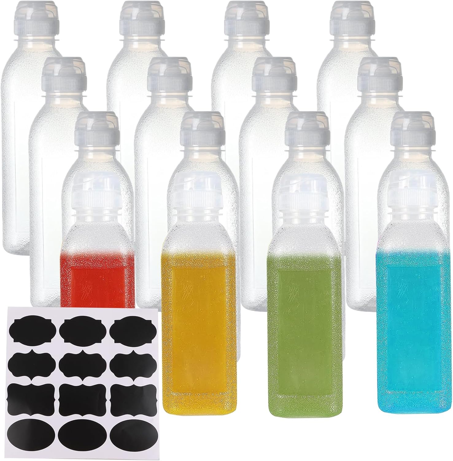 LDHHYH 12-Piece 17oz Condiment Squeeze Bottles