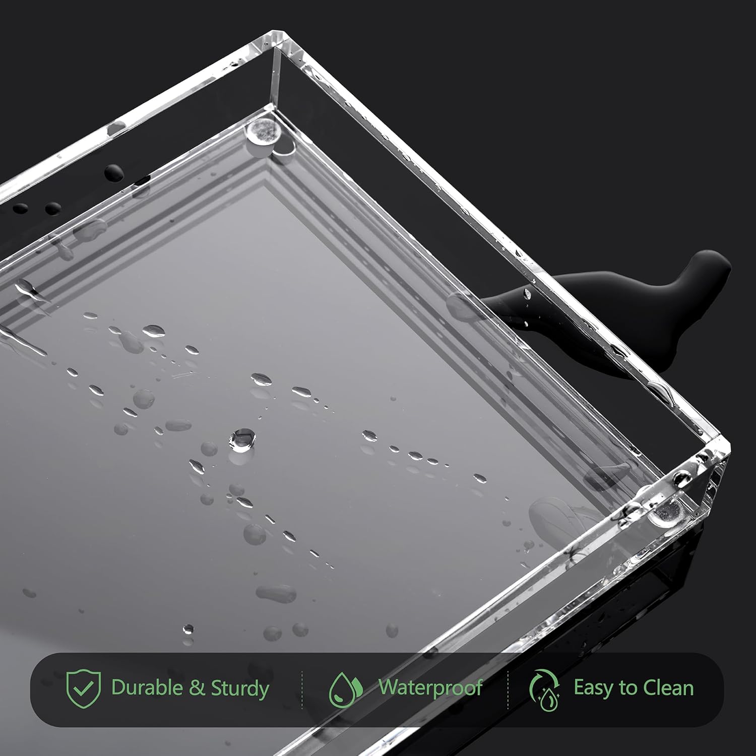 DINGHUO Acrylic Bathroom Vanity Tray
