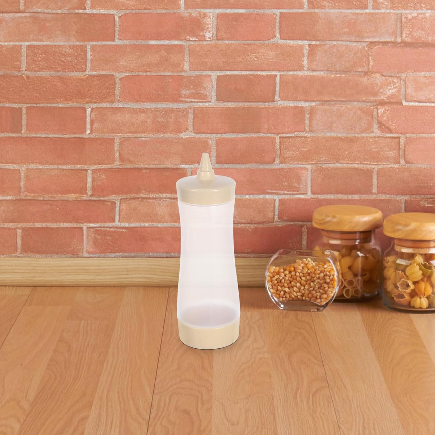 Garneck 3pcs Reusable Condiment Squeeze Bottles with Lids