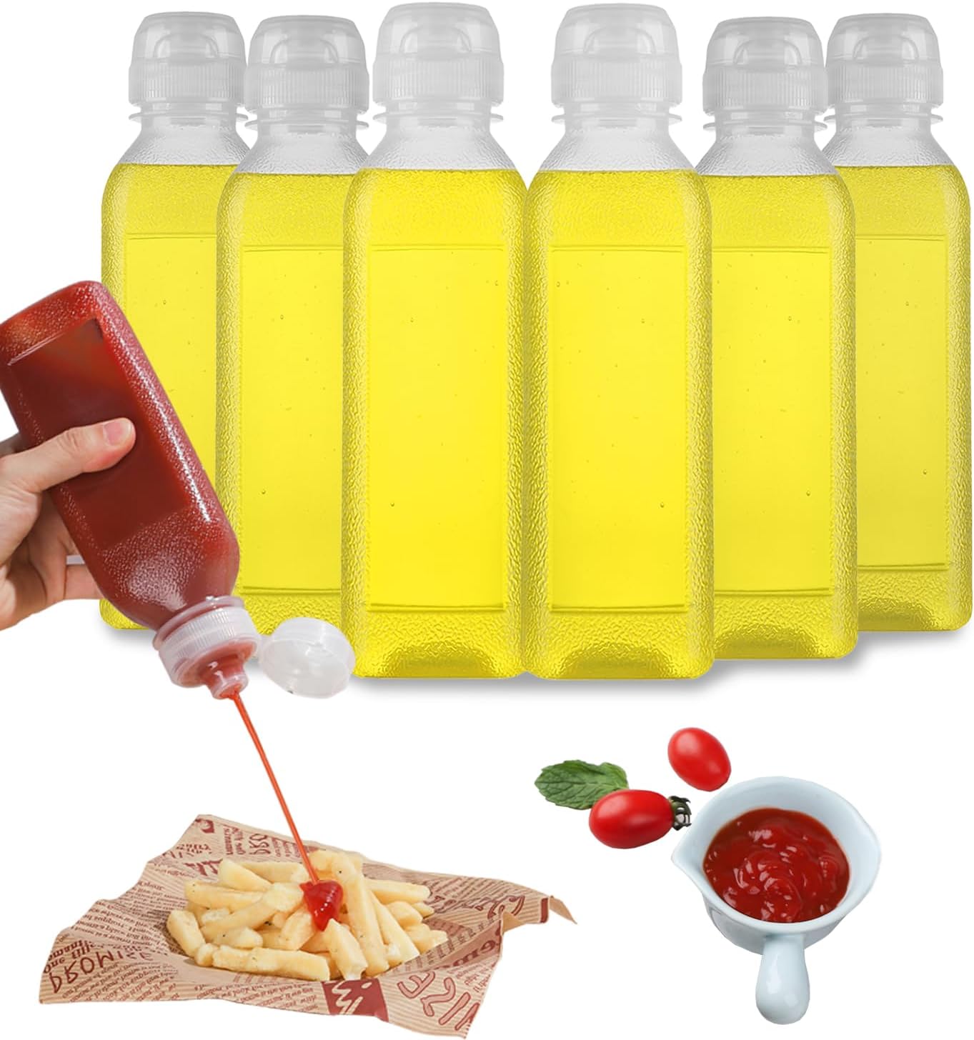 RAMFIYN 6-Pack Condiment Squeeze Bottles