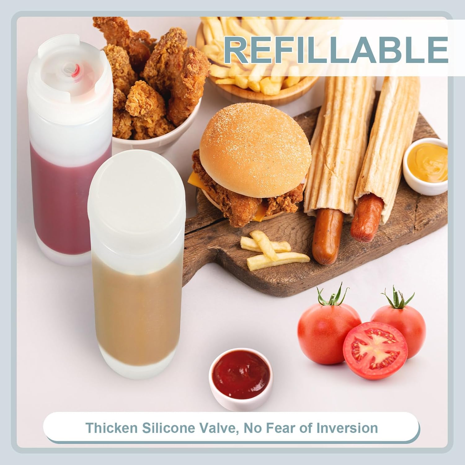 Effortlessly Refill Your Condiment Squeeze Bottles with No Leak Performance