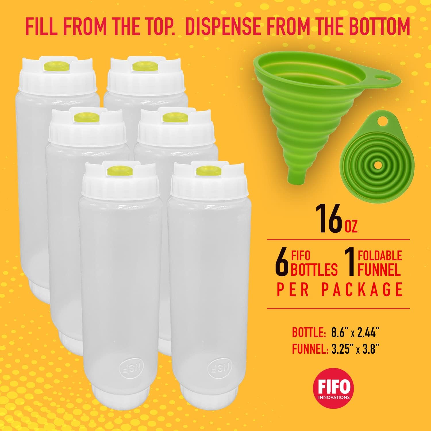 Rockland Guard FIFO Squeeze Bottle Refillable Pack