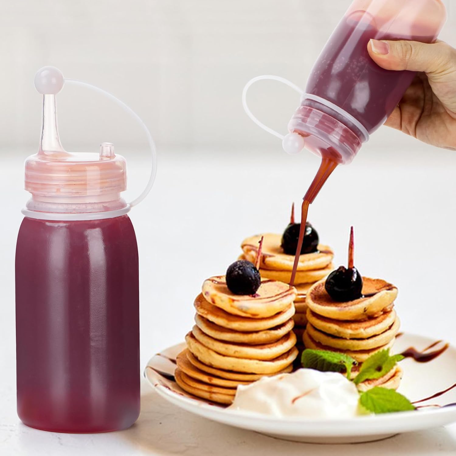 Condiment Squeeze Bottles 2 Pack for Kitchen Crafting