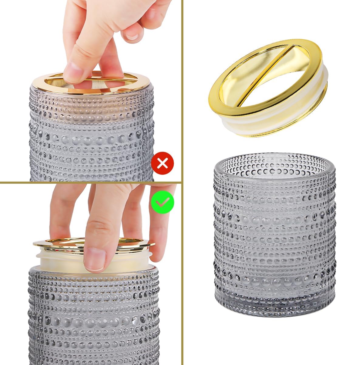 Luxurious Glass Toothbrush Holders Set