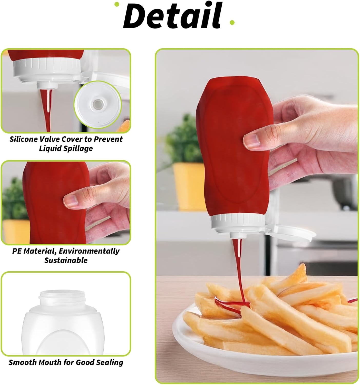 Find Your Perfect Match 6-Piece WCHOSOZH Condiment Squeeze Bottle Set