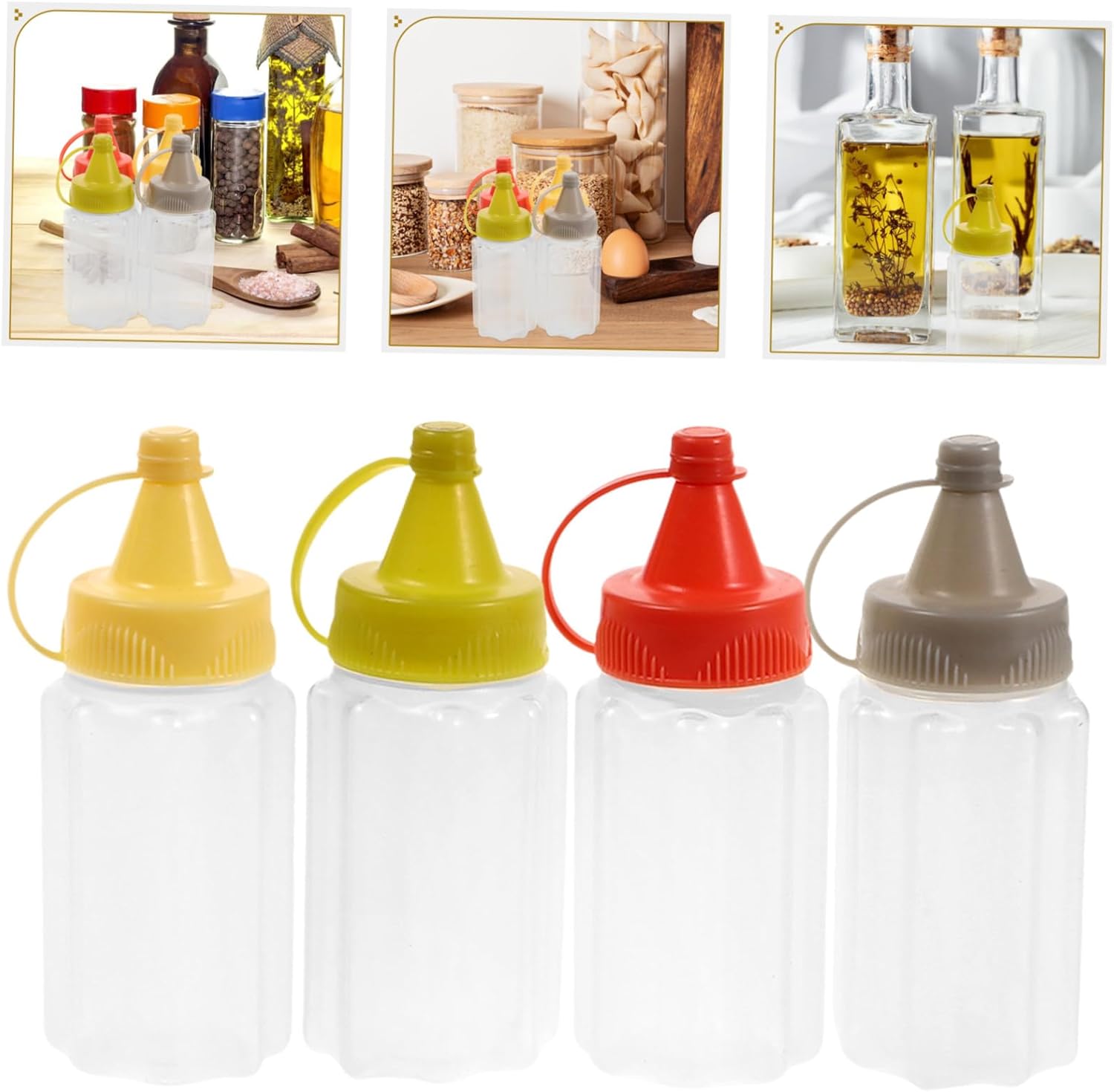 12pc Mini Squeeze Bottles Set for Condiments More