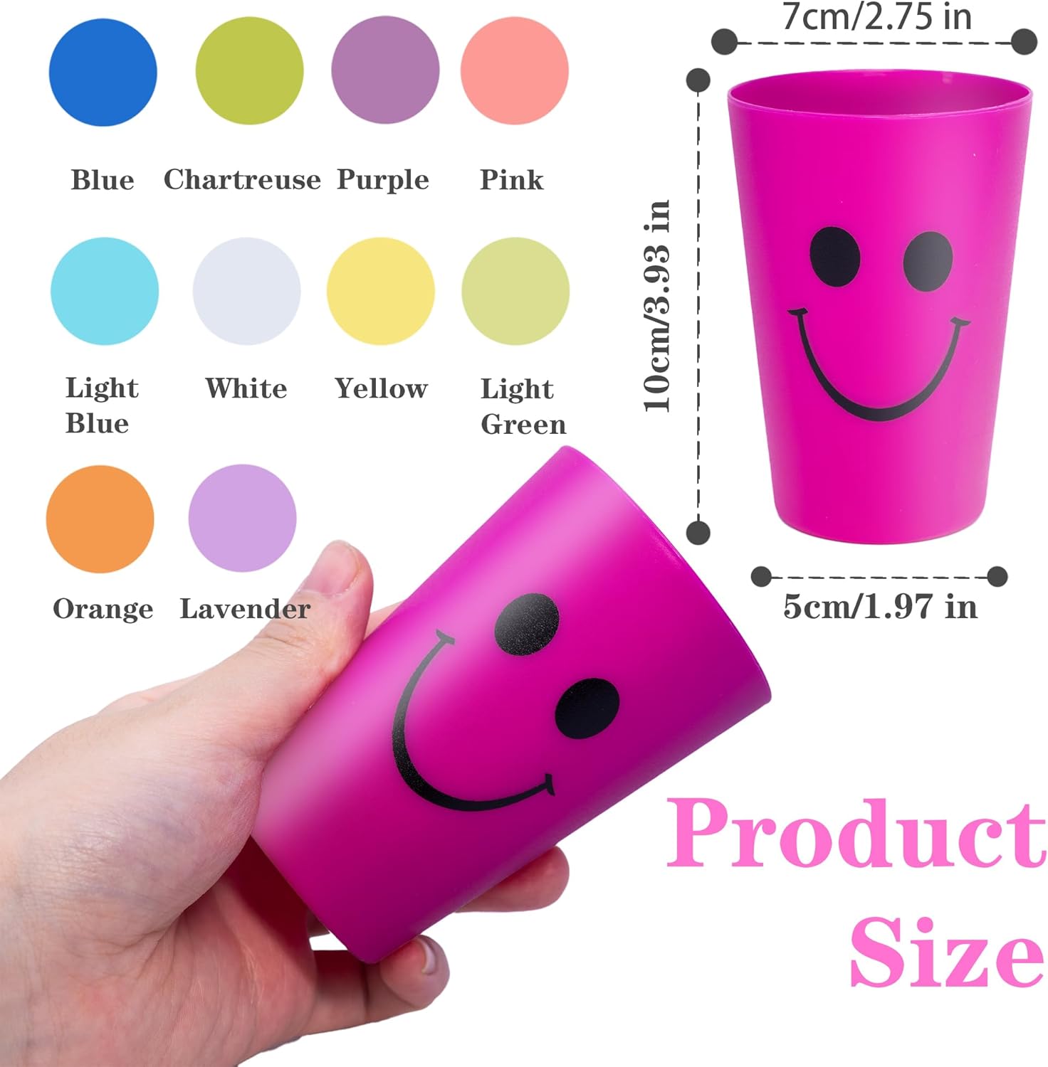 Smile Face Toothbrush Holder Reusable Stackable 260ml for Kids