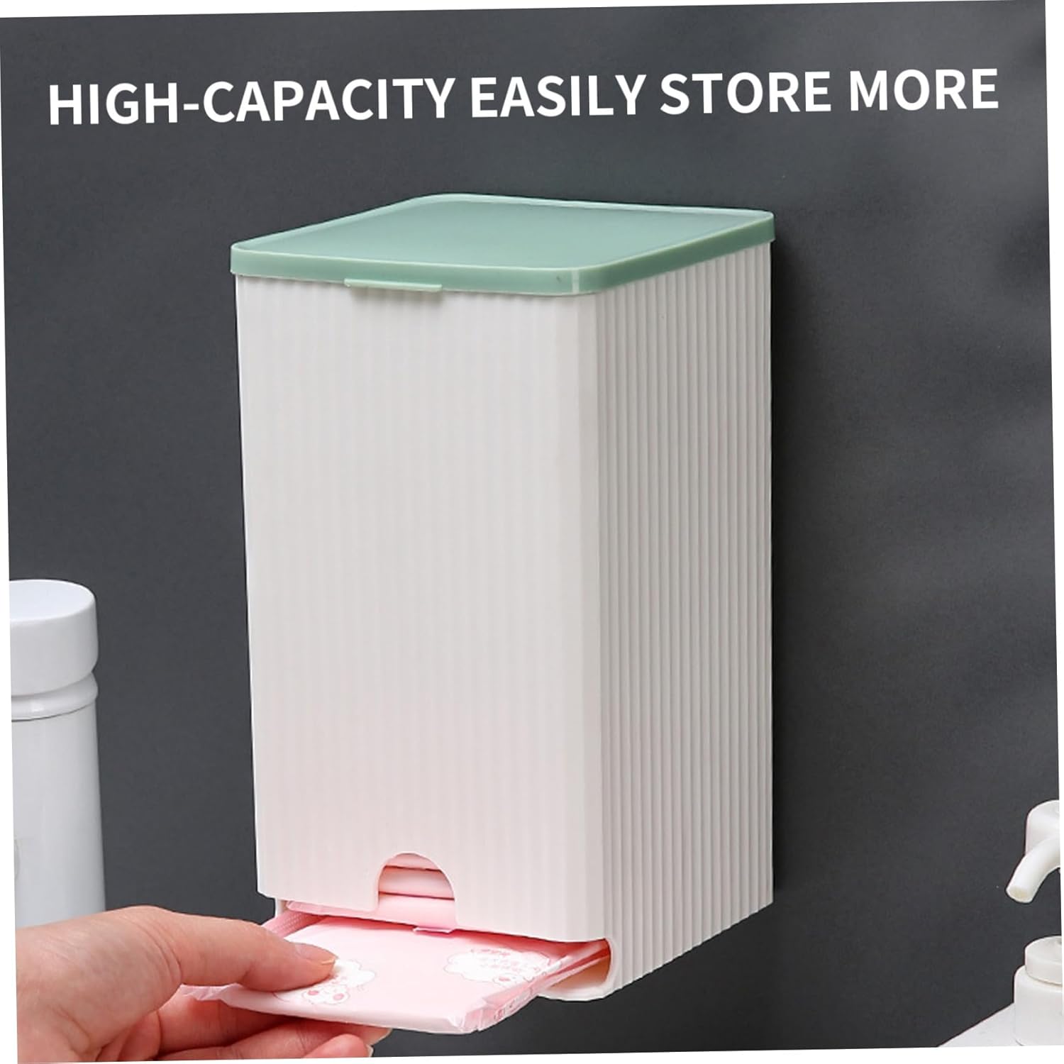 Wall-Mounted Toilet Pad Organizer for Women