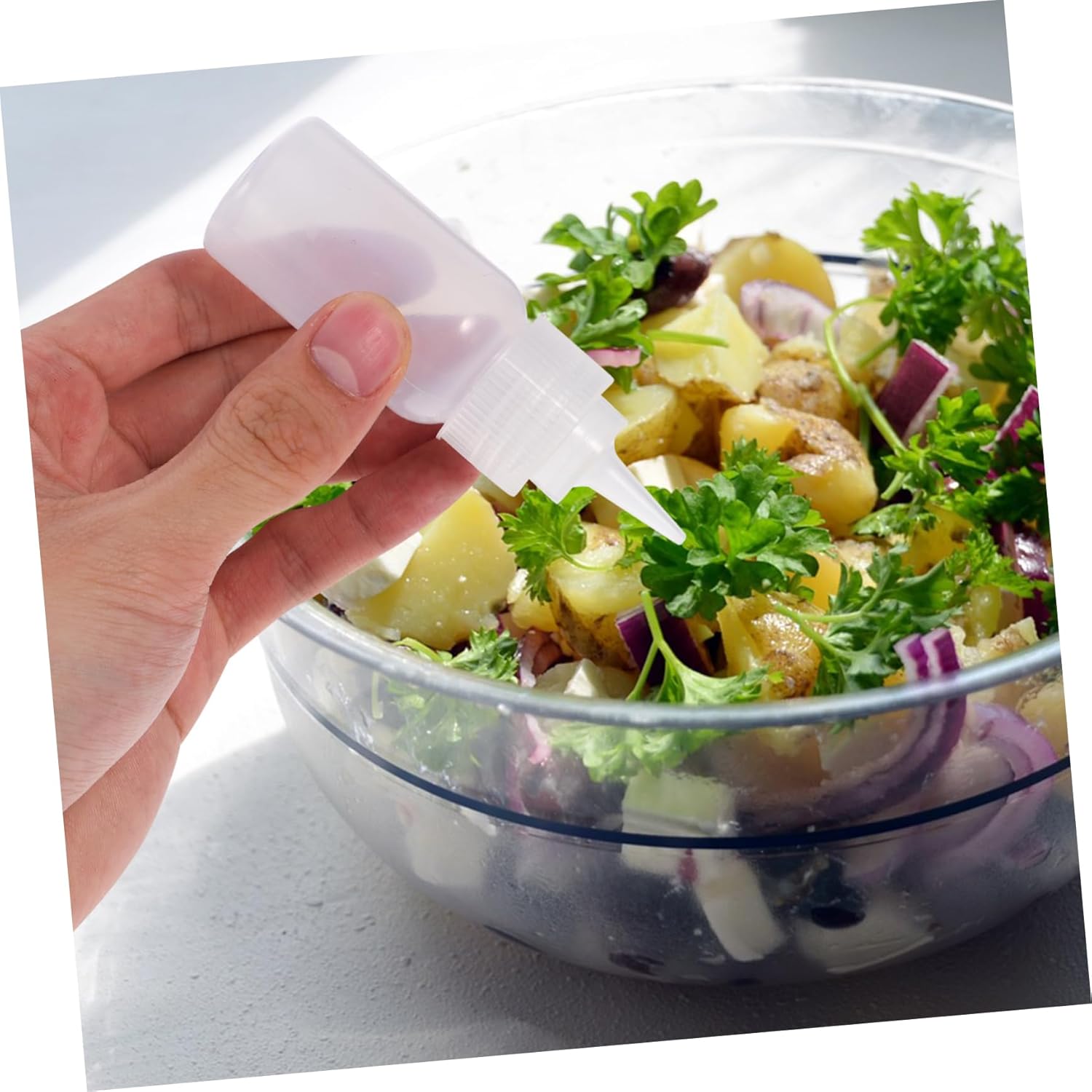 VINTORKY 2pcs 30ml Refillable Condiment Squeeze Bottles