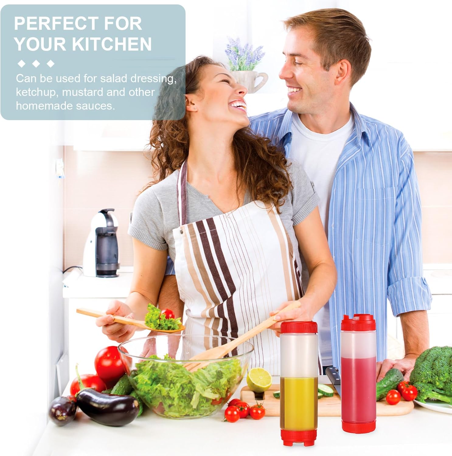4-Piece Red Squeeze Bottles