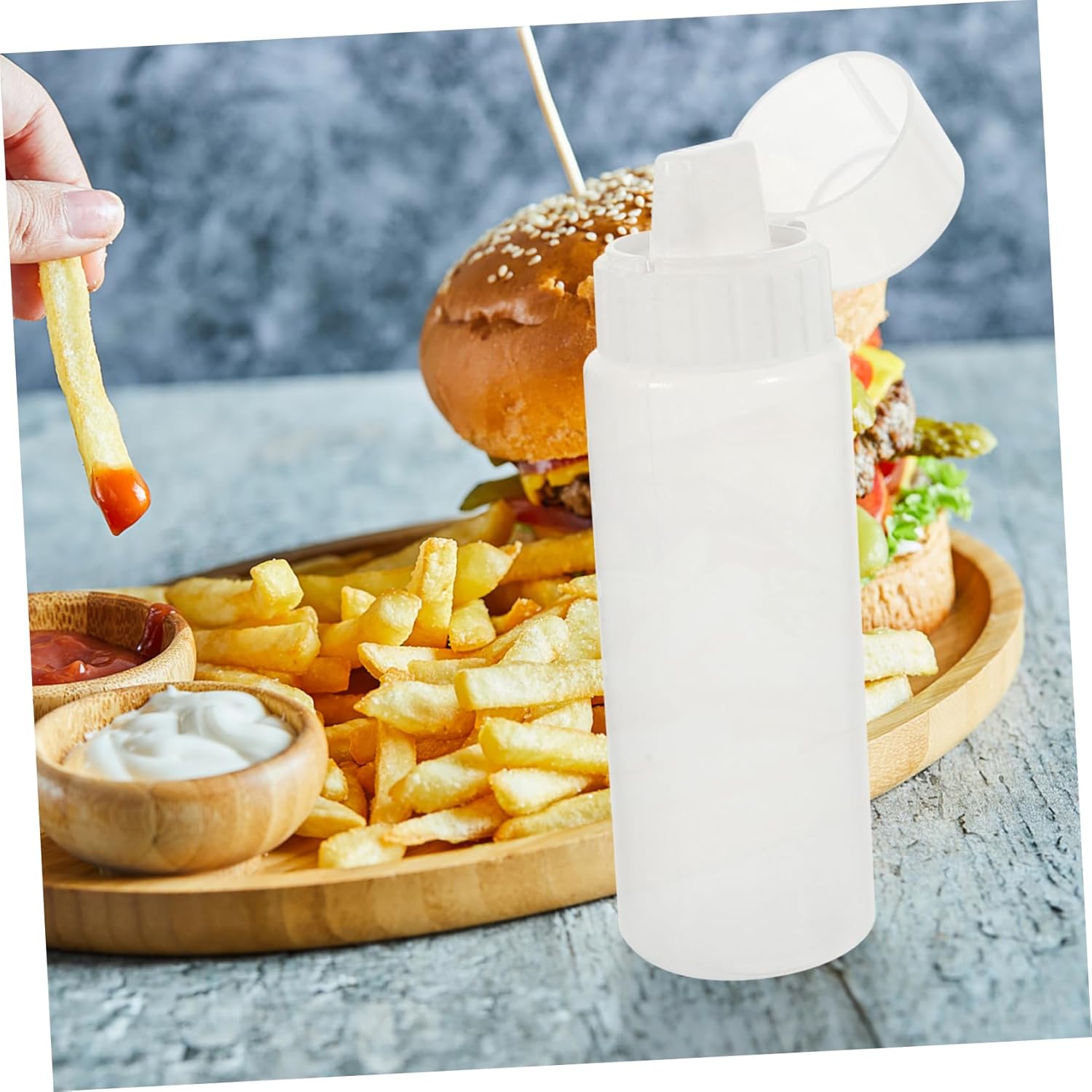 SHOWERORO Sauce Squeezing Bottles Condiment Squeezing Set Portable Dressing Squeeze Bottles