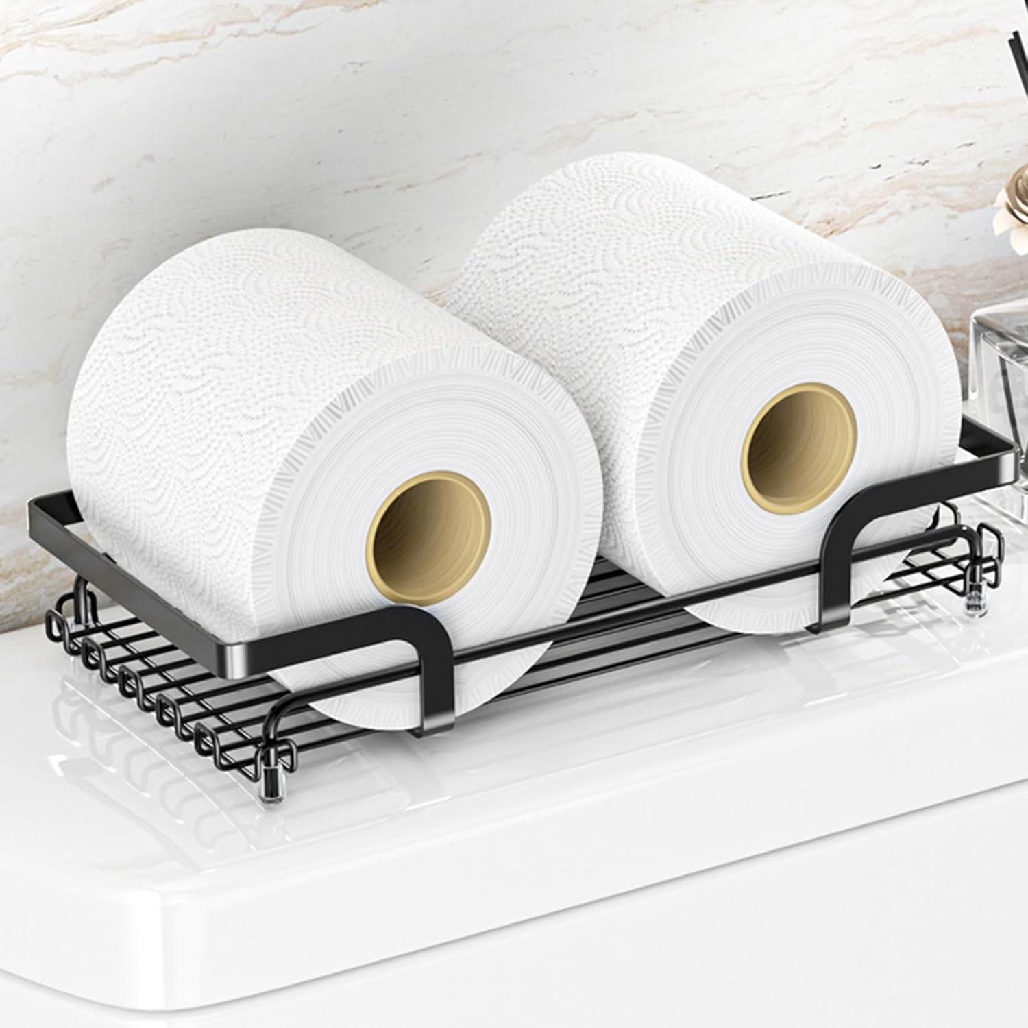XILIMEN Toilet Paper Storage Holder Metal Vanity Tray