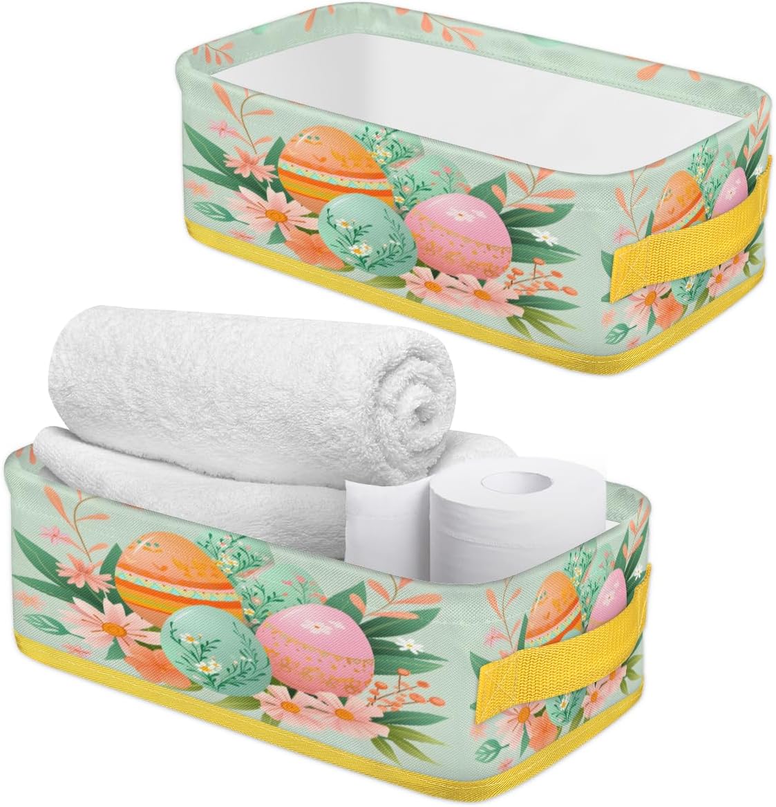 Easter Colorful Folding Toilet Basket
