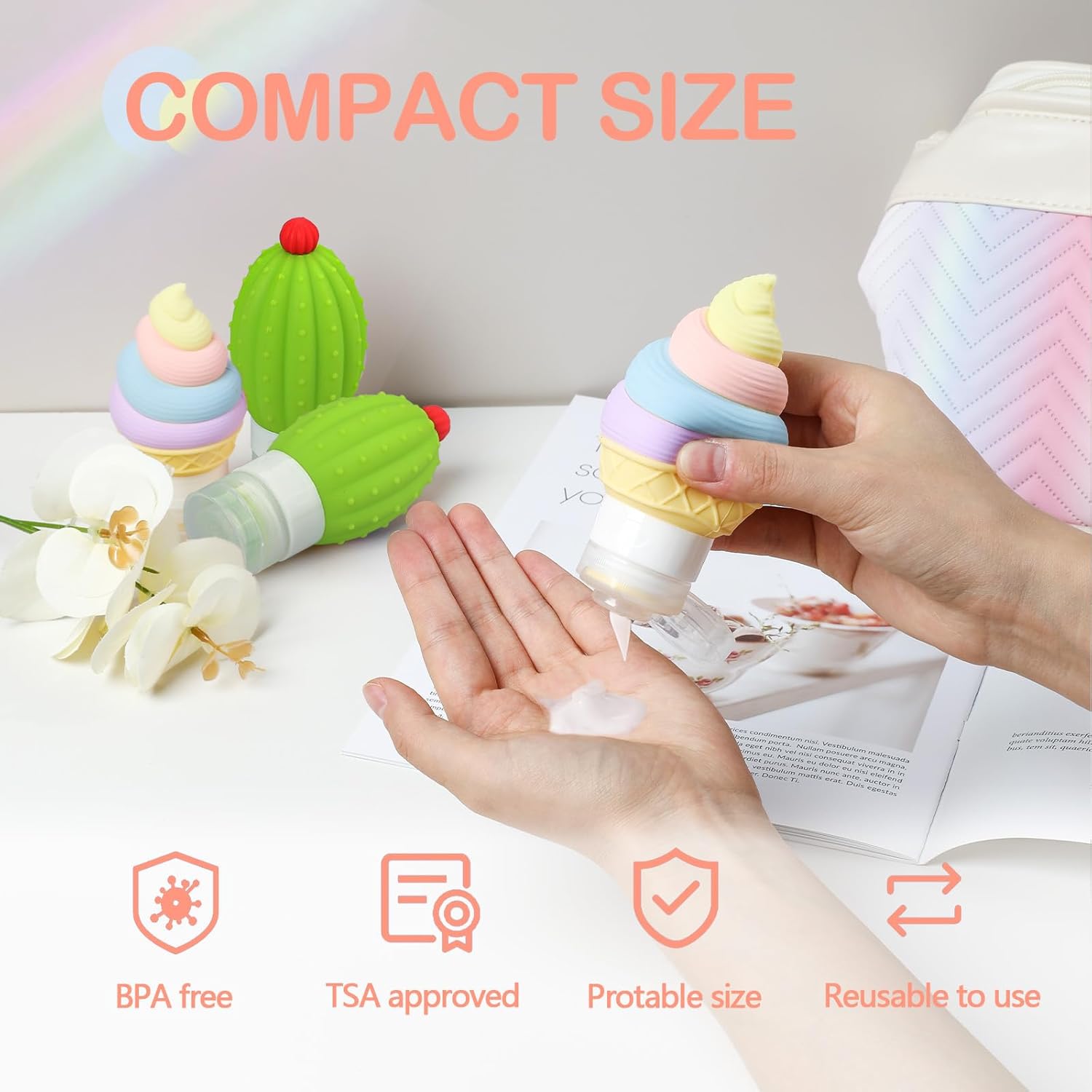 Mini Leak-Proof Silicone Squeeze Bottles for Kitchen and Camping