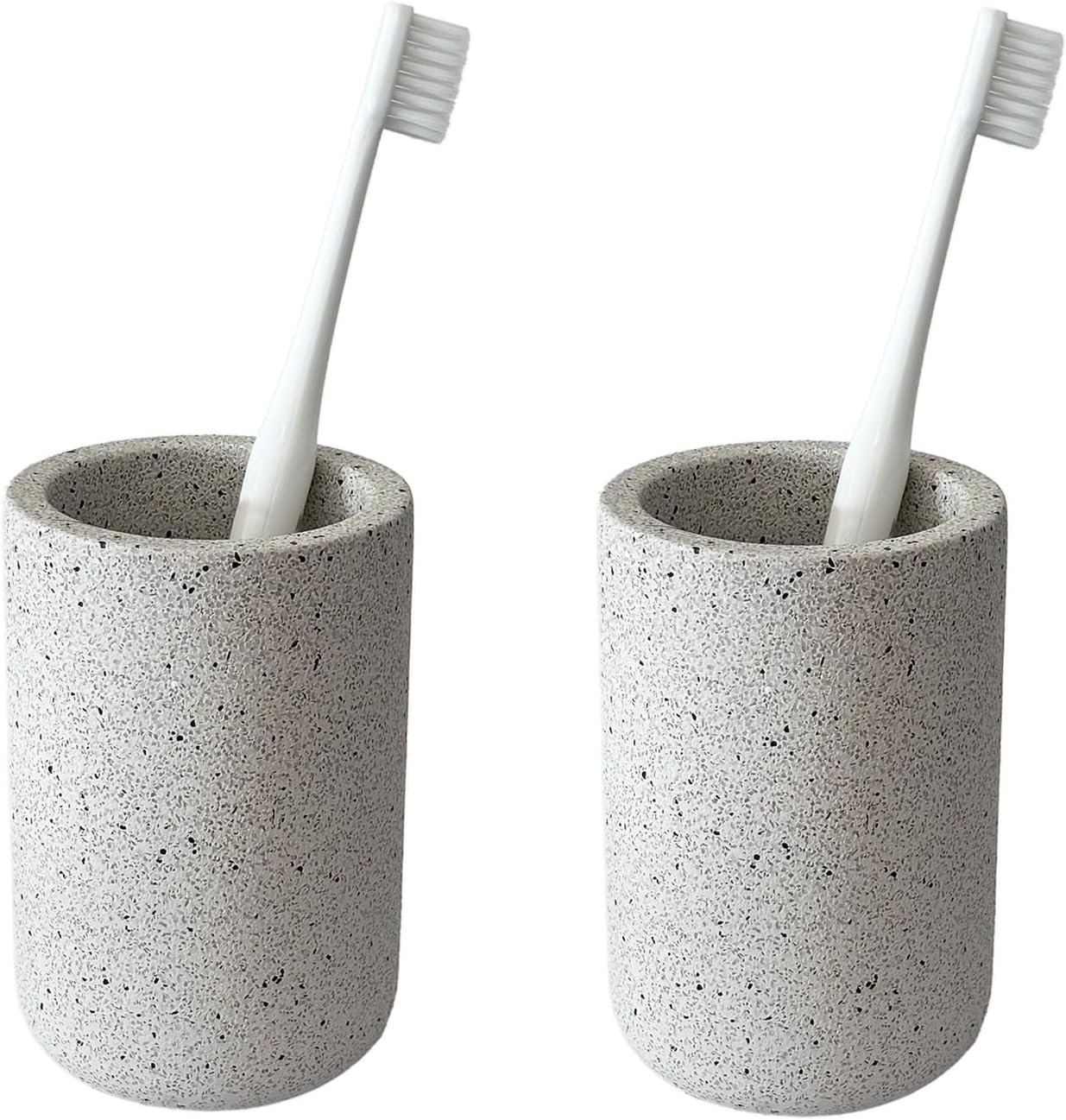 Concrete Bath Tumbler Set for Toothbrush Mouthwash Holder