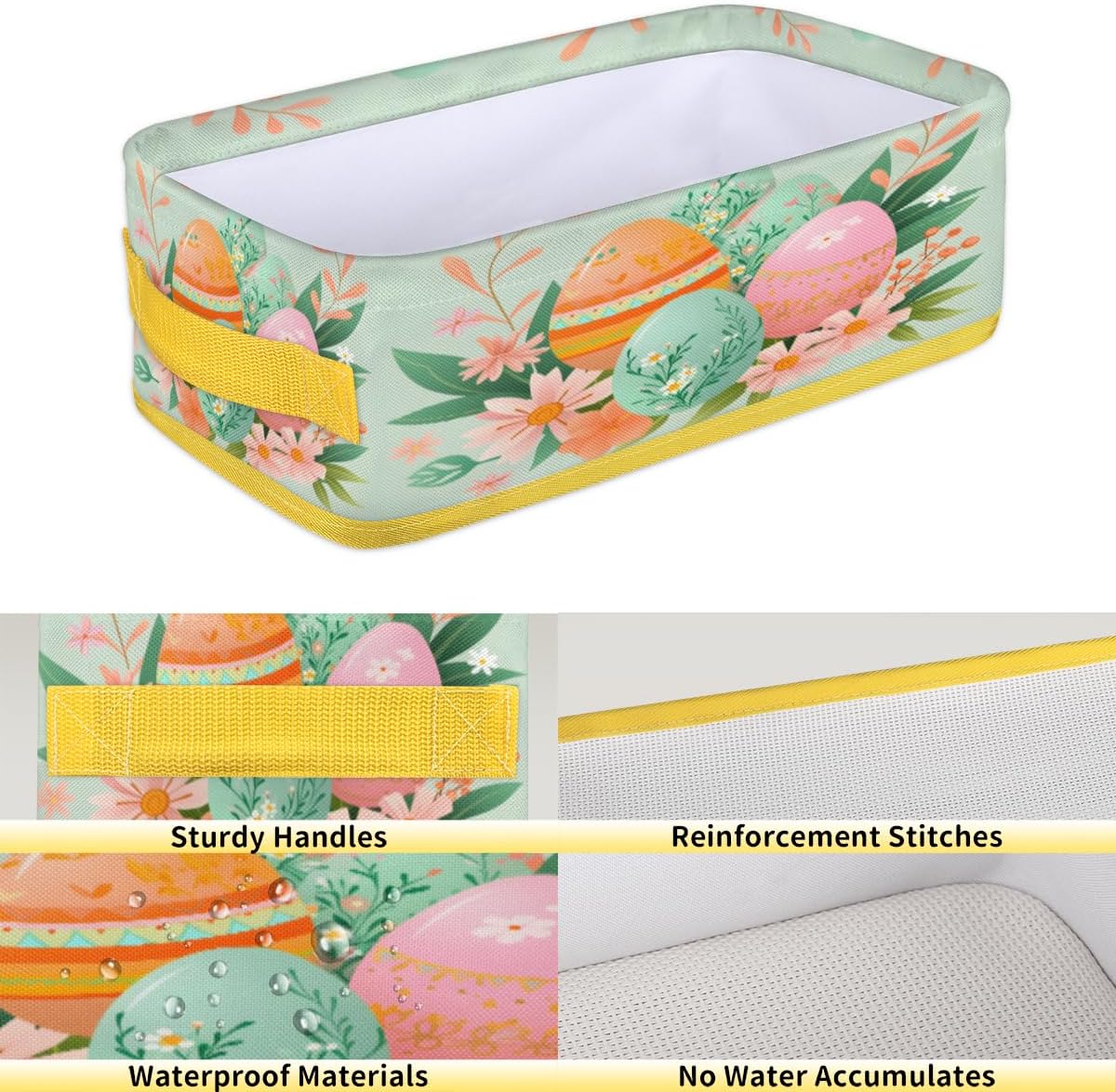 Easter Colorful Folding Toilet Basket