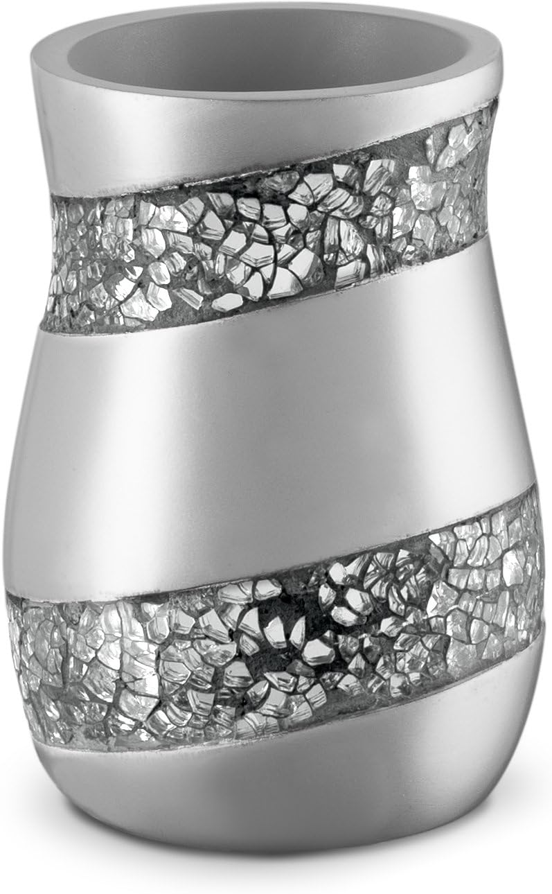 Creative Scents Silver Mosaic bathroom cup electric toothbrush holder