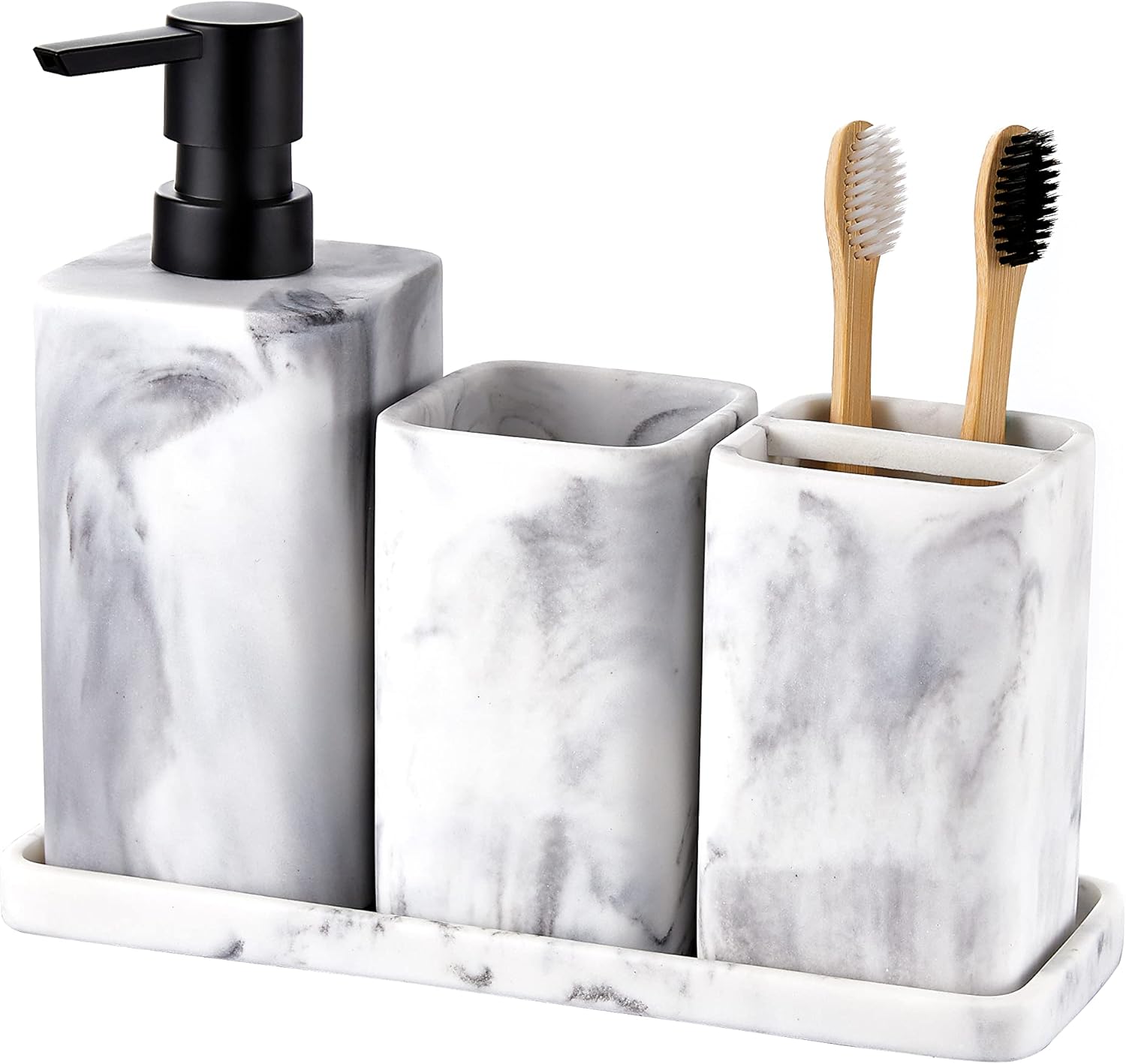 ZCCZ Marble Look Toothbrush Holder