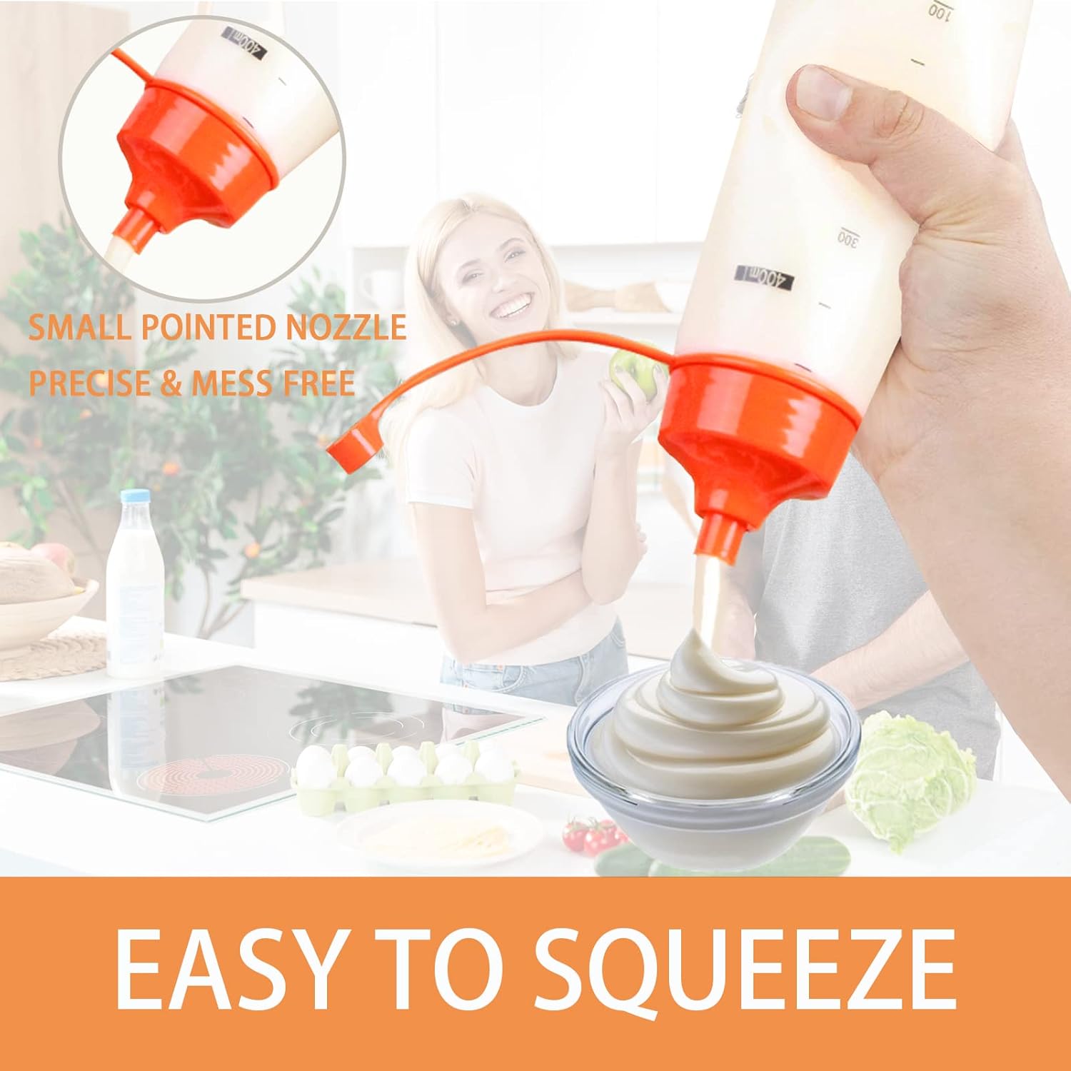 Wide-OpeningCondiment Squeeze Bottles