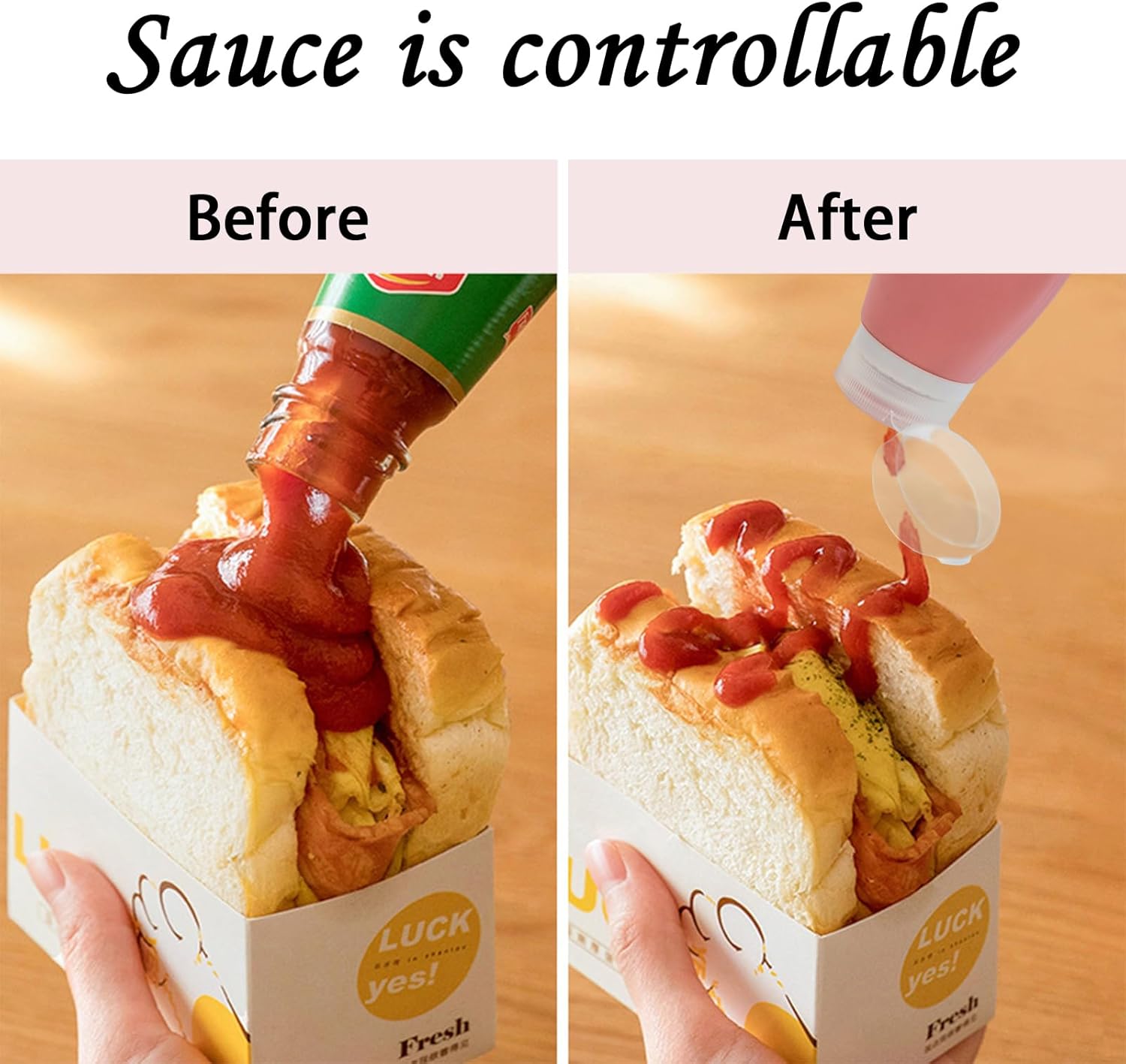 Mini Squeeze Bottles for Salad Dressing More