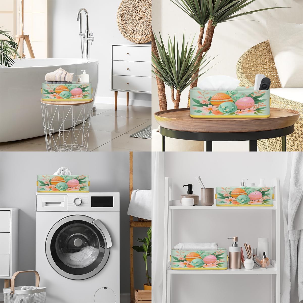 Easter Colorful Folding Toilet Basket