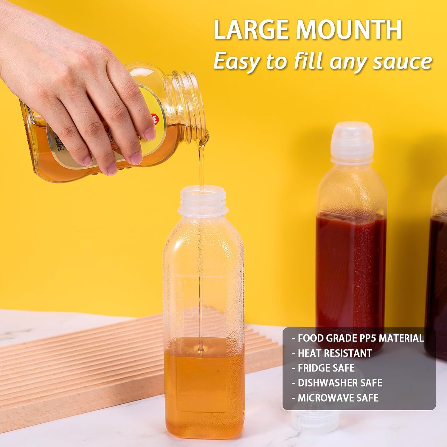 Leak-Proof 16oz Squeeze Bottles
