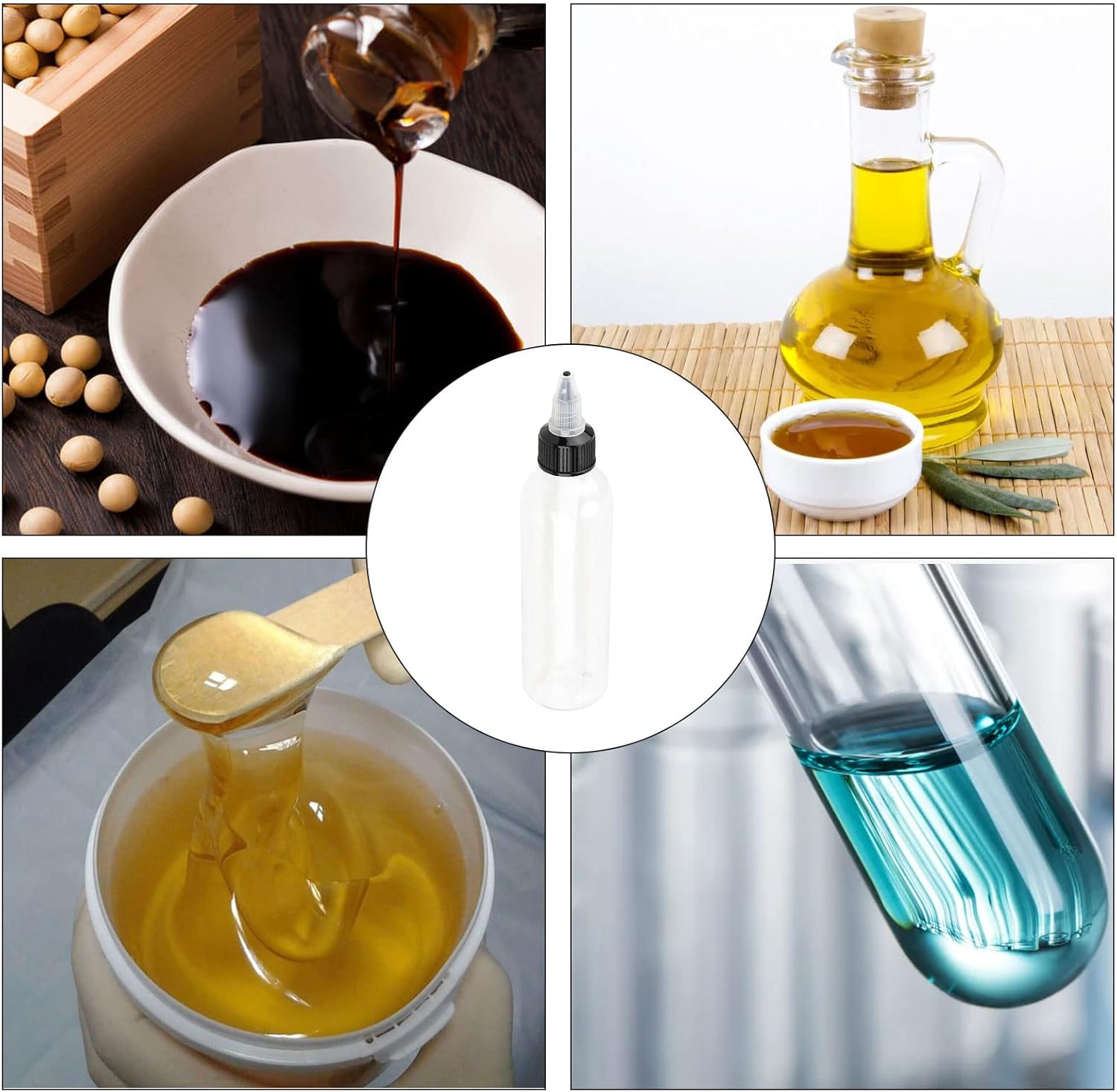 MAHIONG 64 Piece 4oz Squeeze Bottles Set