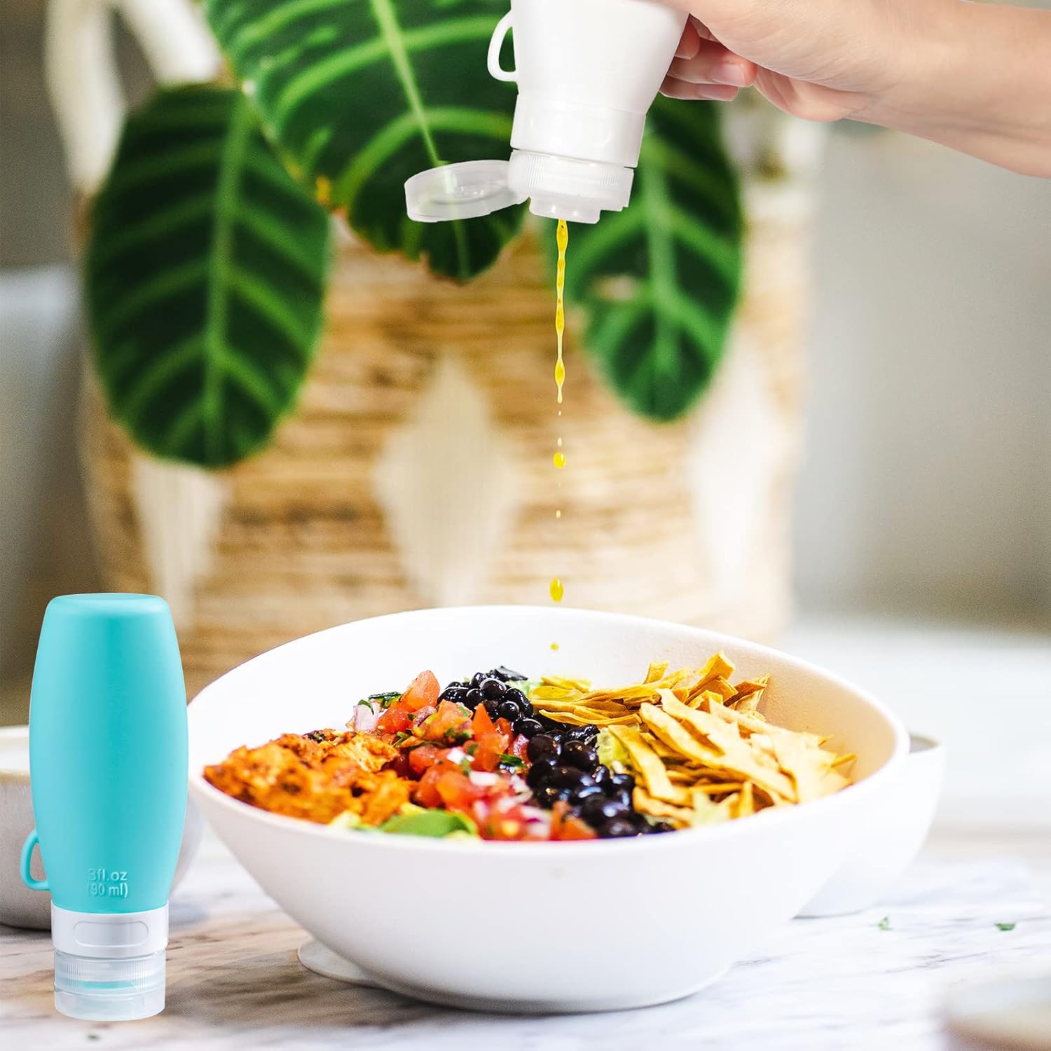 Webake 4Pack Squeeze Bottles Travel-Ready Condiment CONTainers