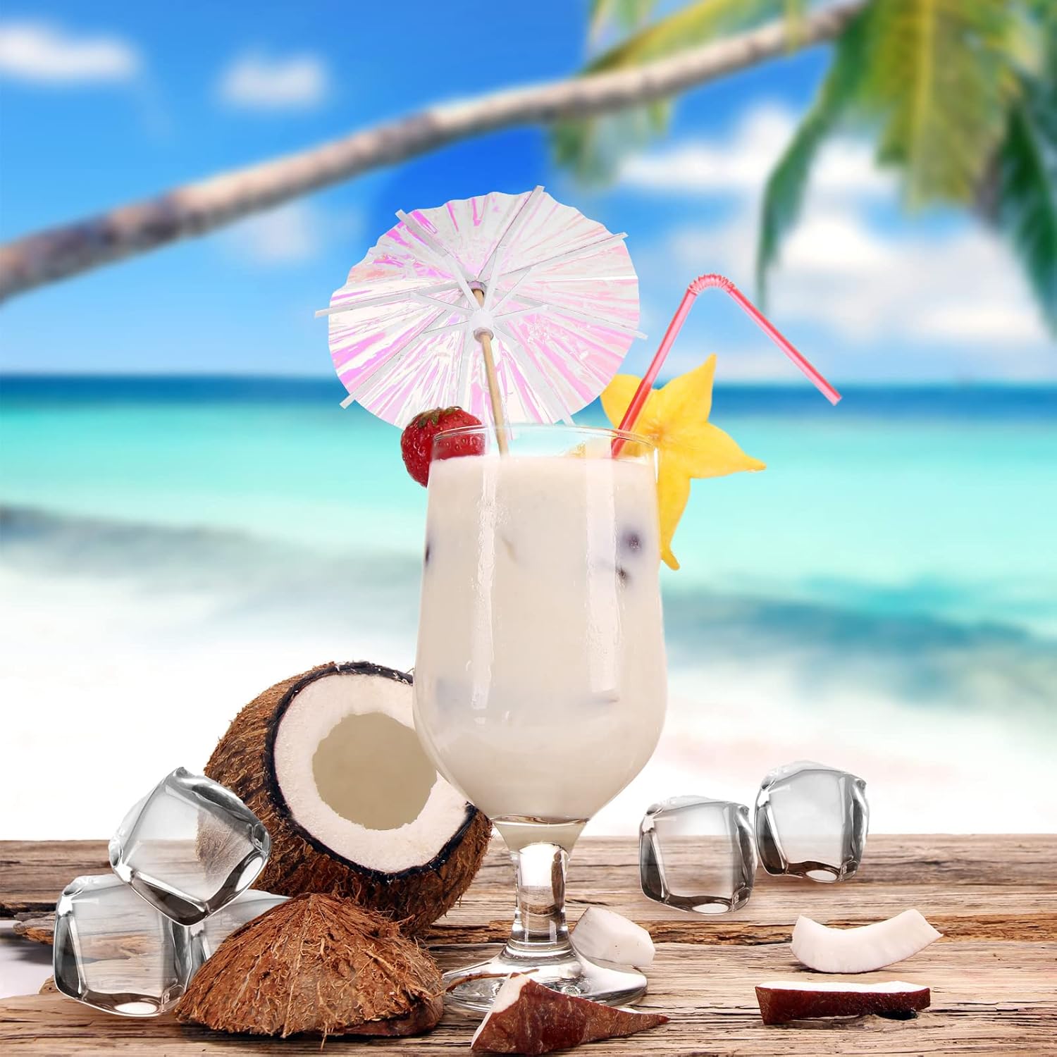 Didaey 50-Piece tropical Cocktail Umbrellas