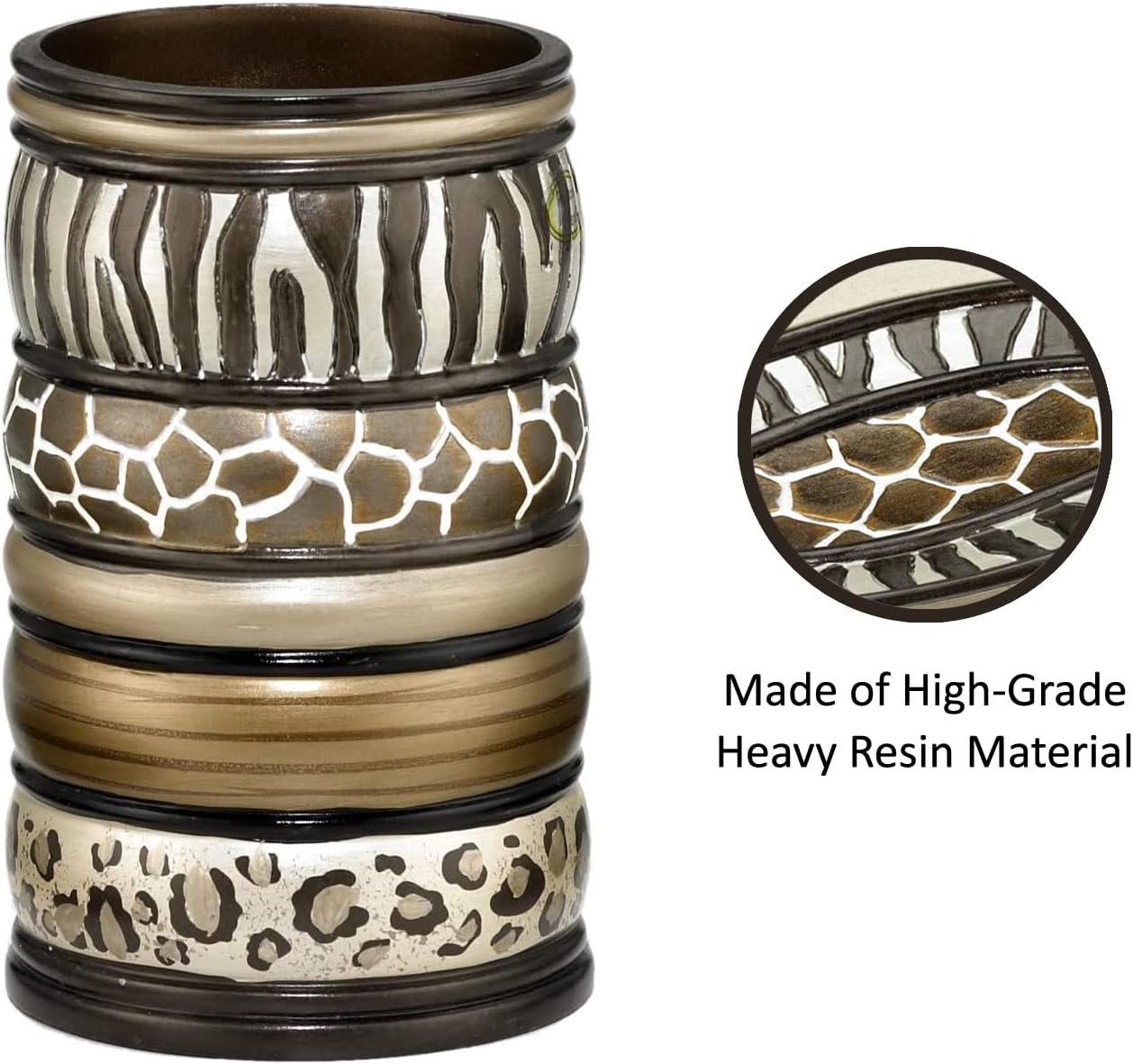 Modern Resin Tumbler with Safari Stripes