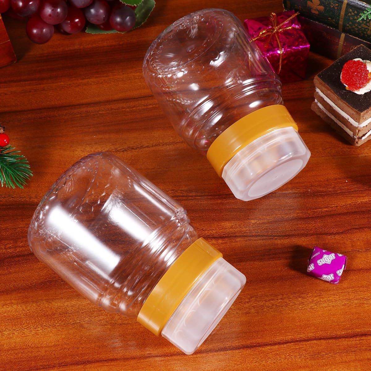 4-in-1 Transparent Honey Bottle Set