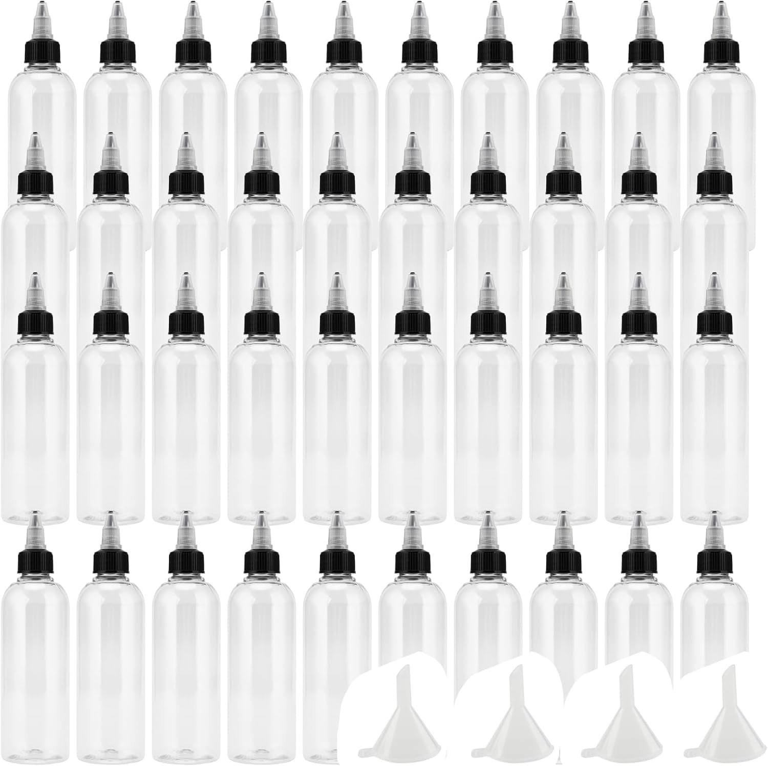 HOIGON 40-Piece 2 oz Clear Dispensing Bottles