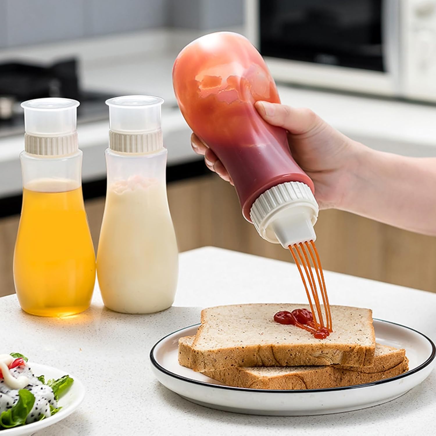 3-Pack Squeeze Bottles for Perfect Measurements