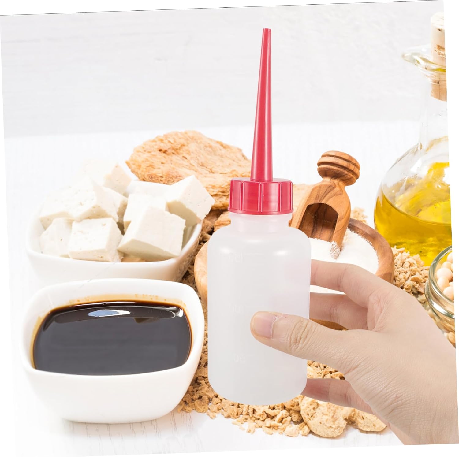 SECFOU 150ml Clear Squeeze Sauce Bottle