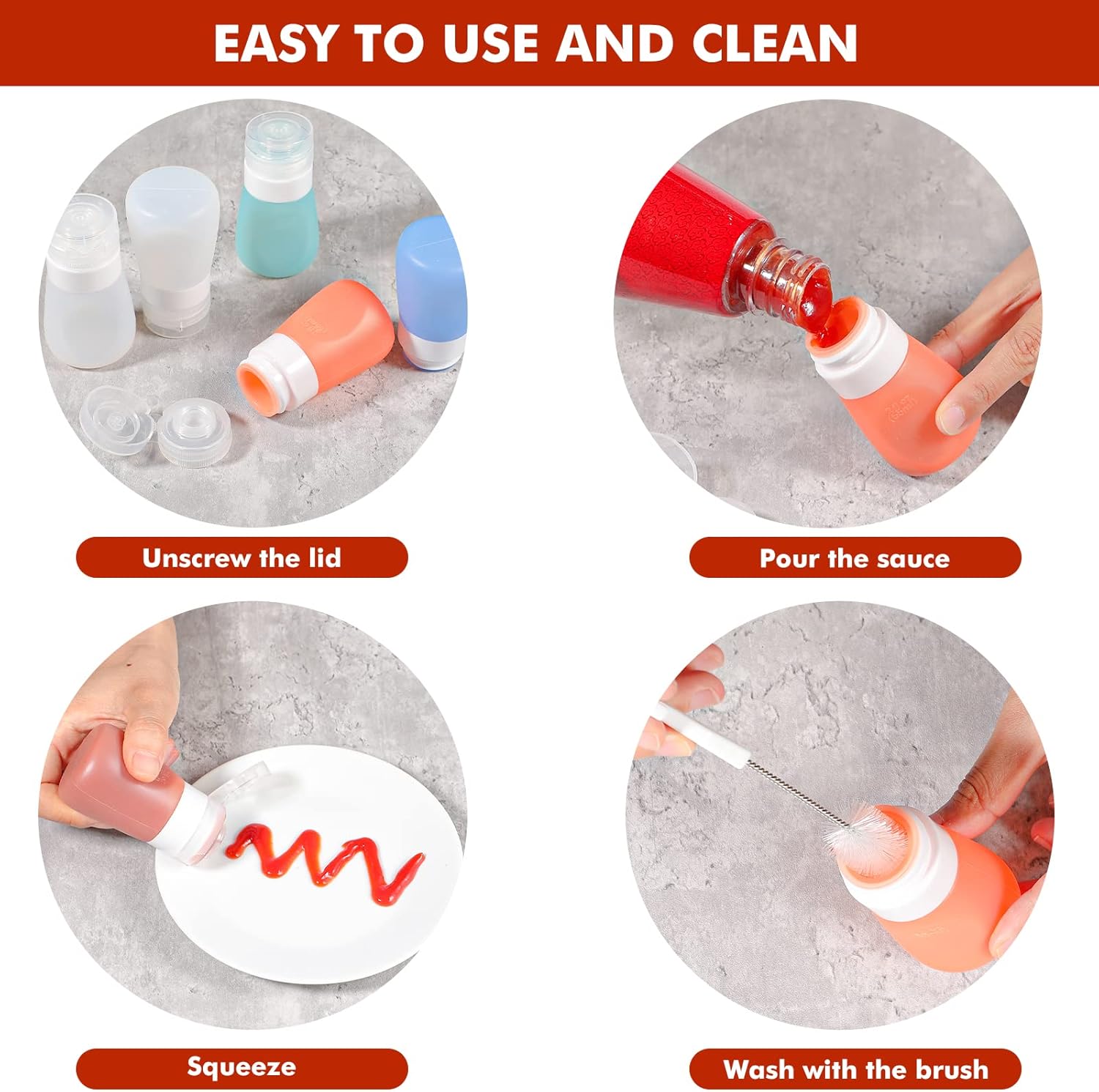 Webake 2oz Leak-Proof Travel Containers