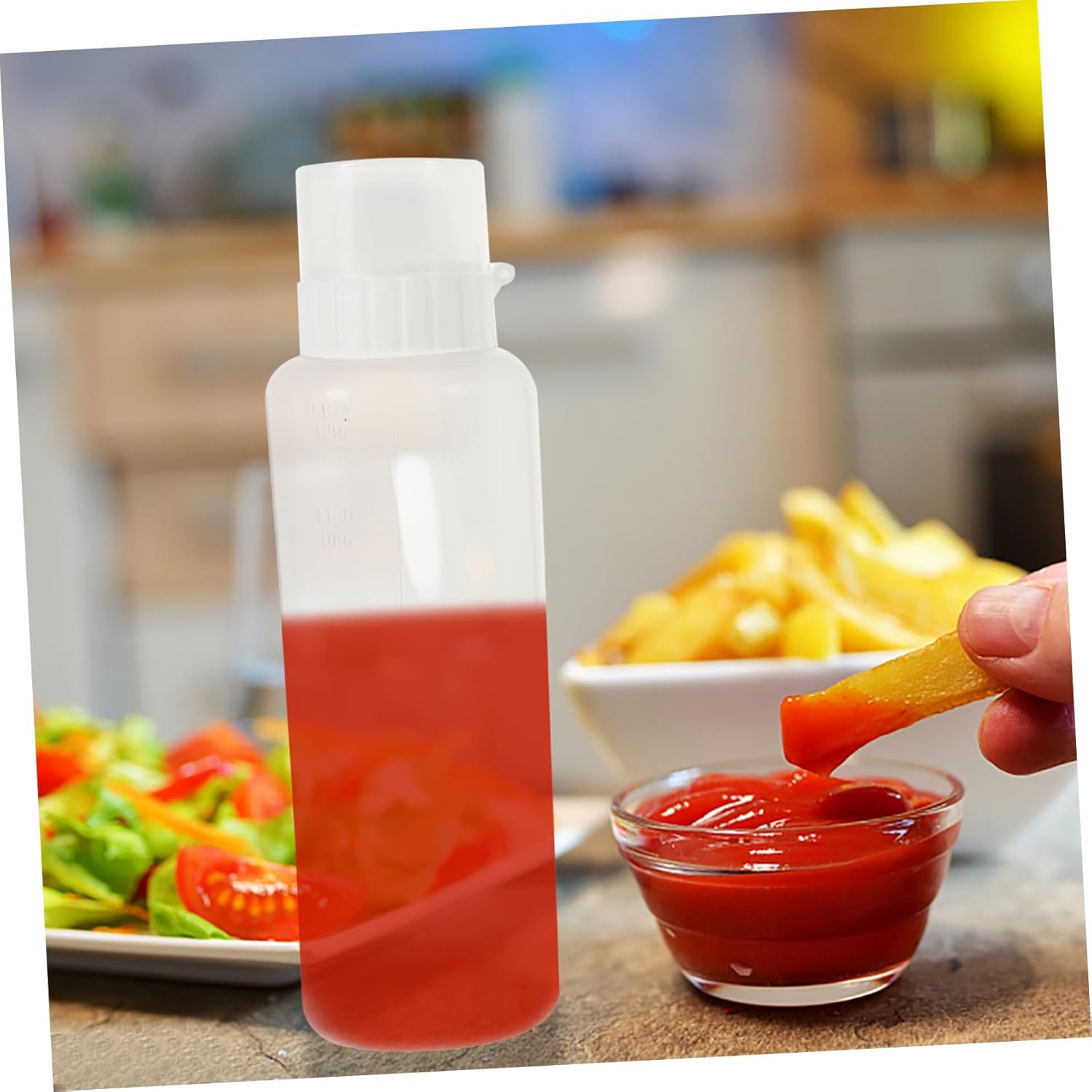 SHOWERORO Sauce Squeezing Bottles Condiment Squeezing Set Portable Dressing Squeeze Bottles