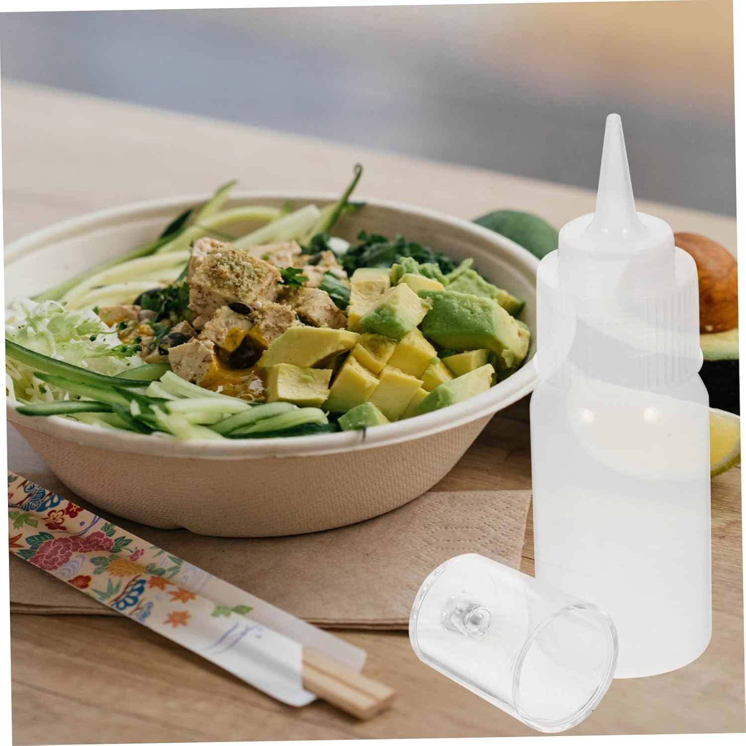 VINTORKY 2pcs 30ml Refillable Condiment Squeeze Bottles