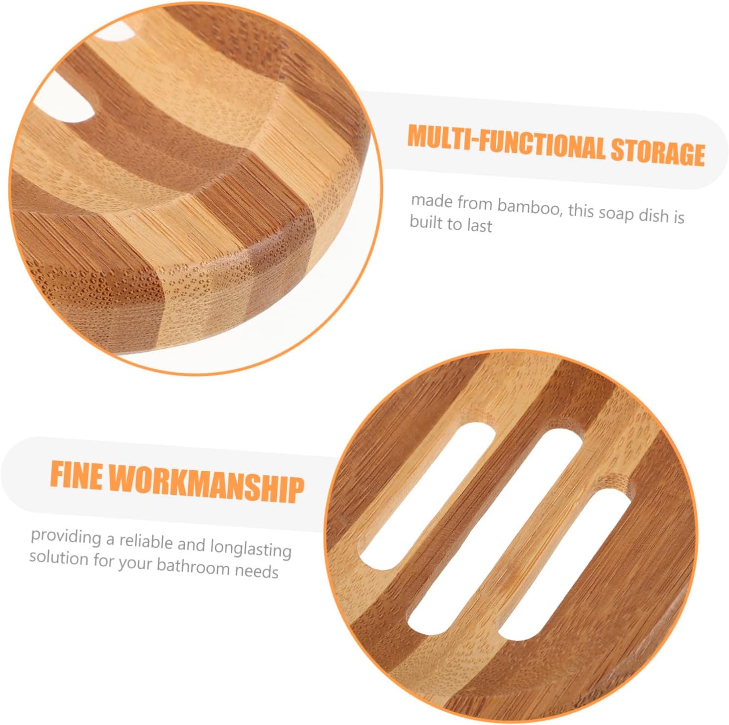 IWOWHERO Zebra Pattern Wooden Soap Dish - Modern Bathroom Kitchen Organizer