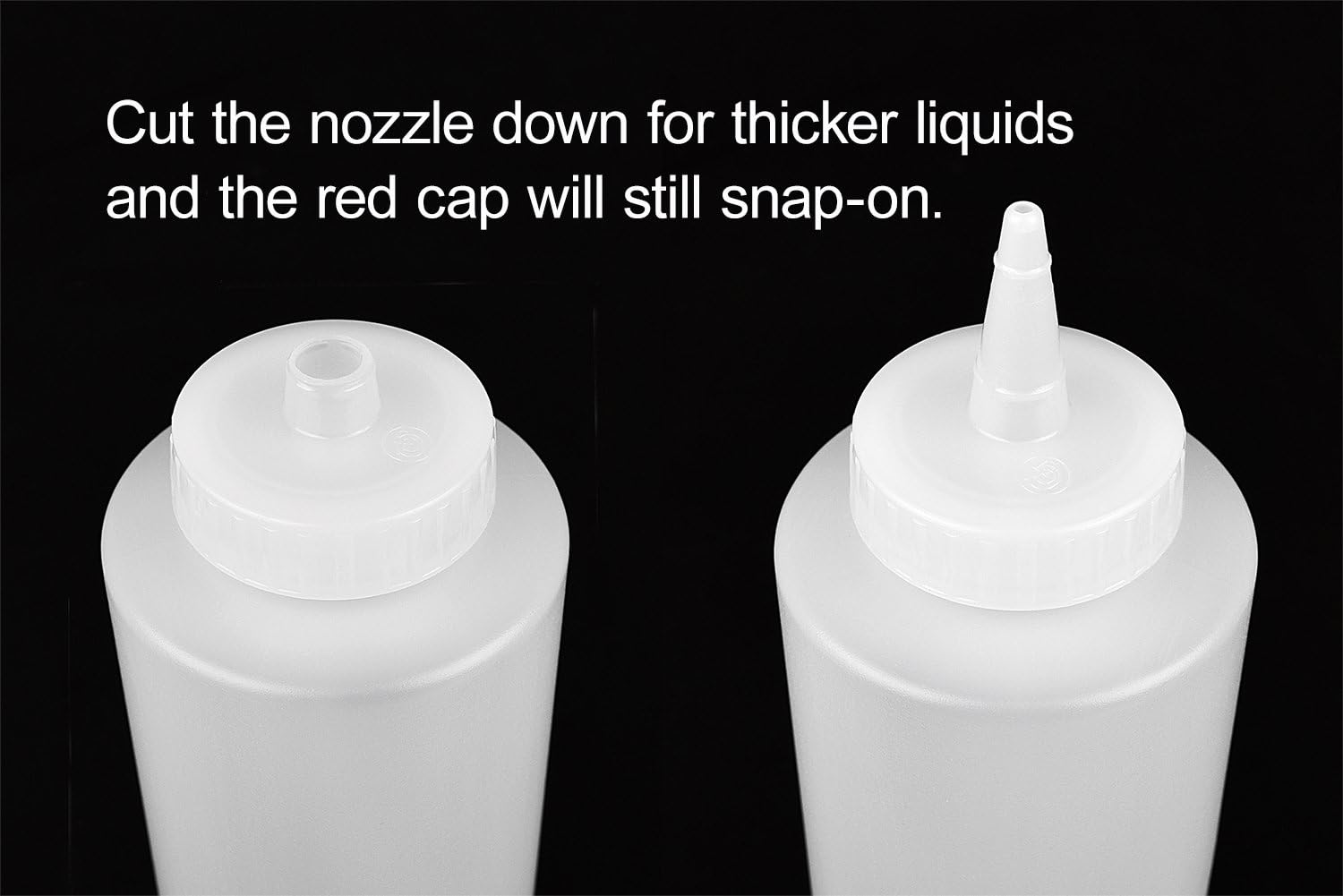 Win 24-Pack Pinnacle Red Cap Squeeze Bottles