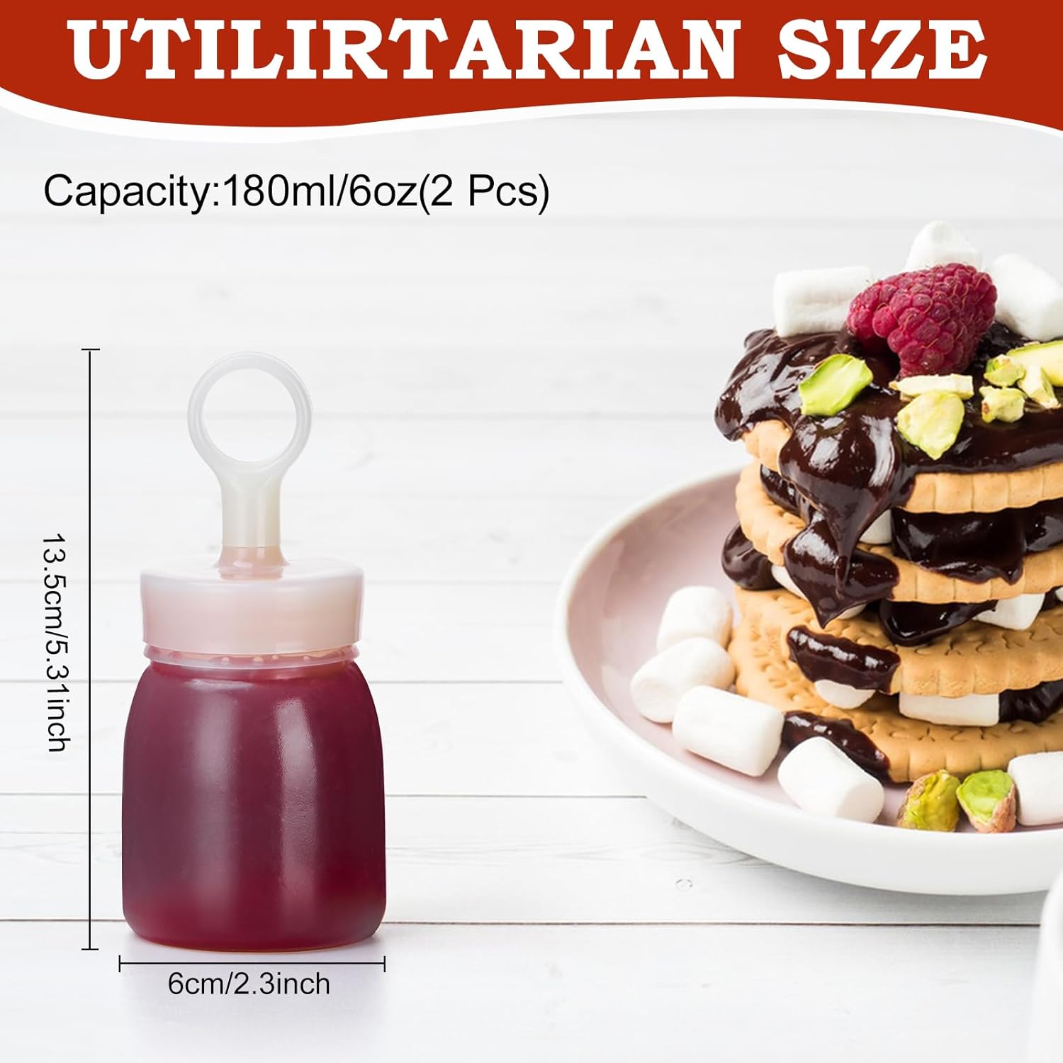 Uceoo Condiment Squeeze Bottles Perfect for 2 Pack
