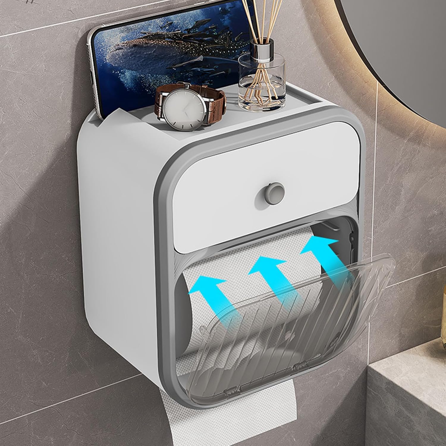 Generic Waterproof Toilet Paper Holder Wall-Mounted
