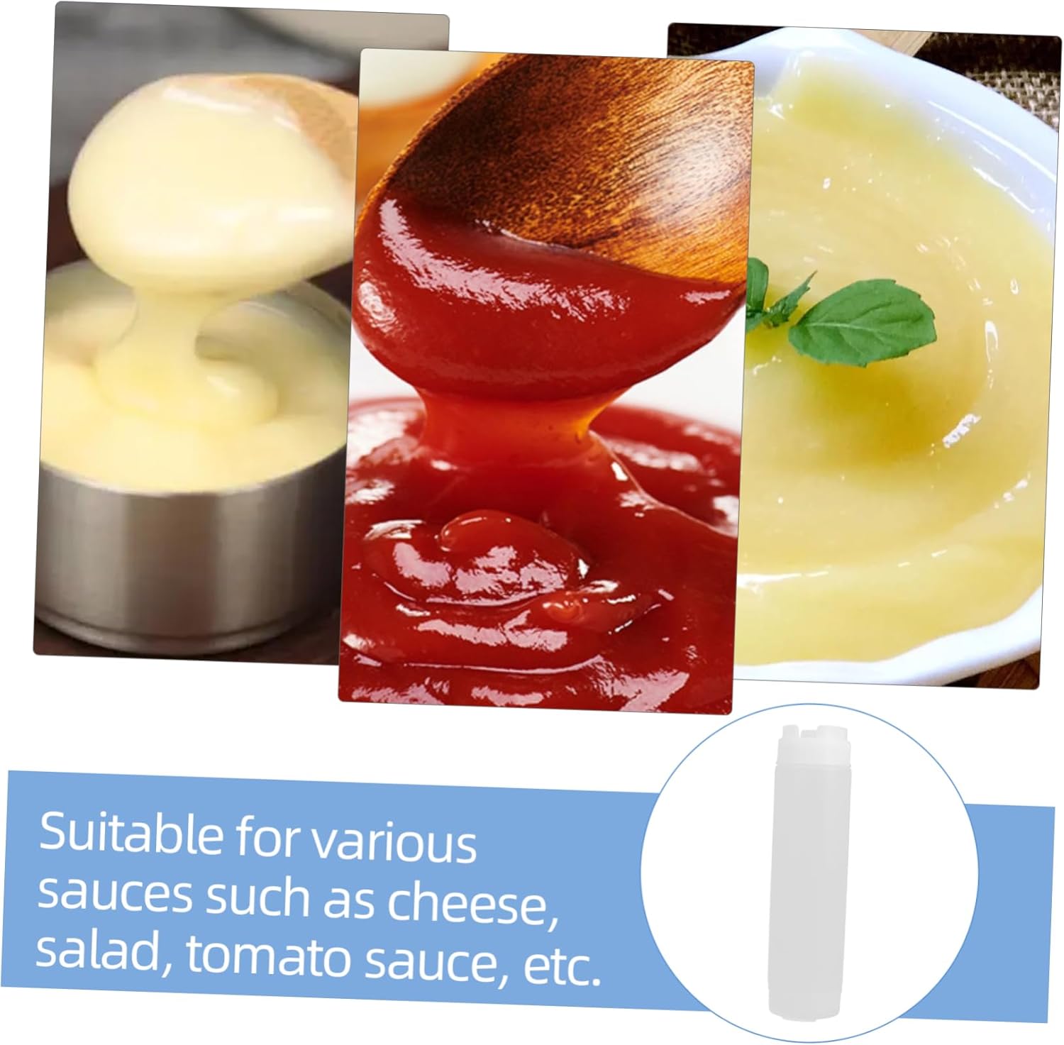 Refillable White Squeeze Bottles Perfect for Your condiment Needs