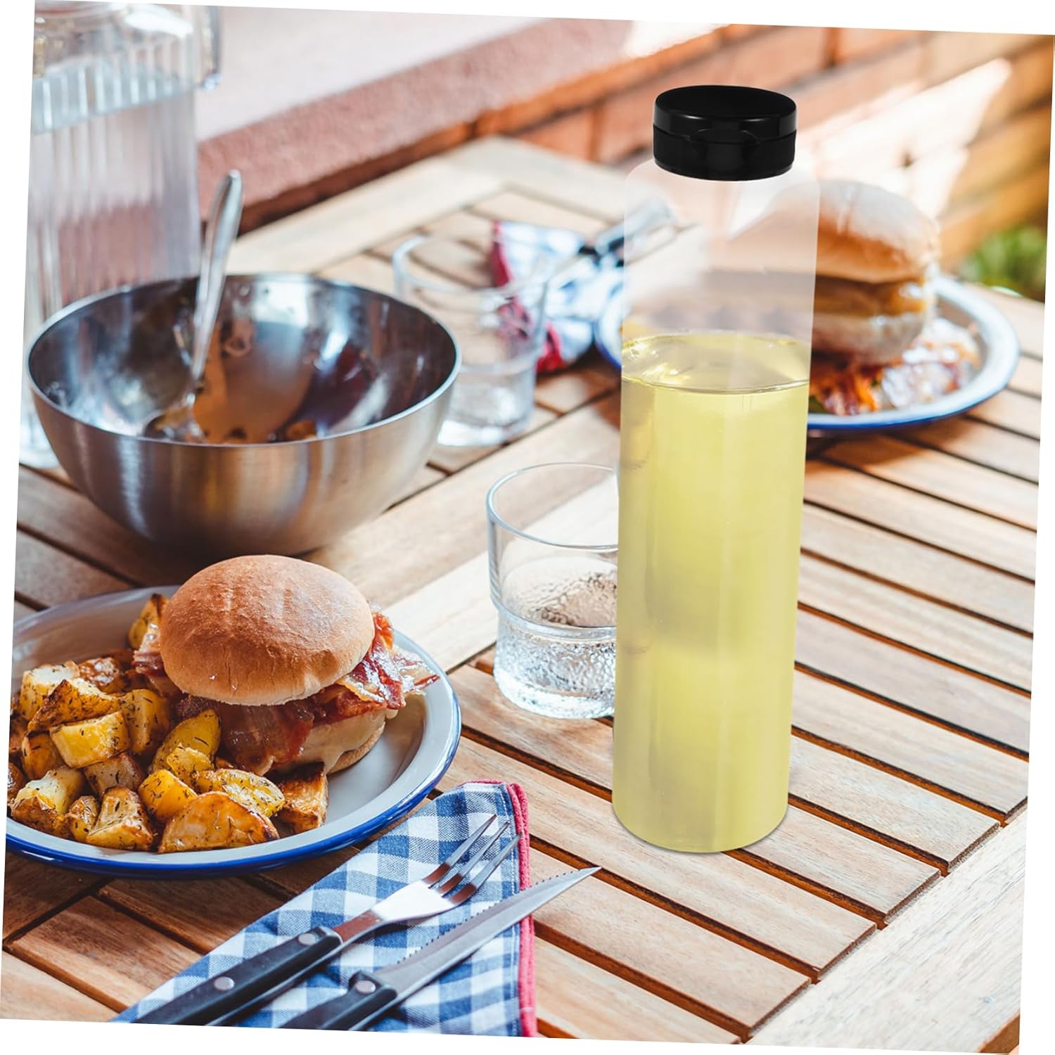 6-Piece Squeeze Bottle Set for Sauces Leak-Proof with Lids
