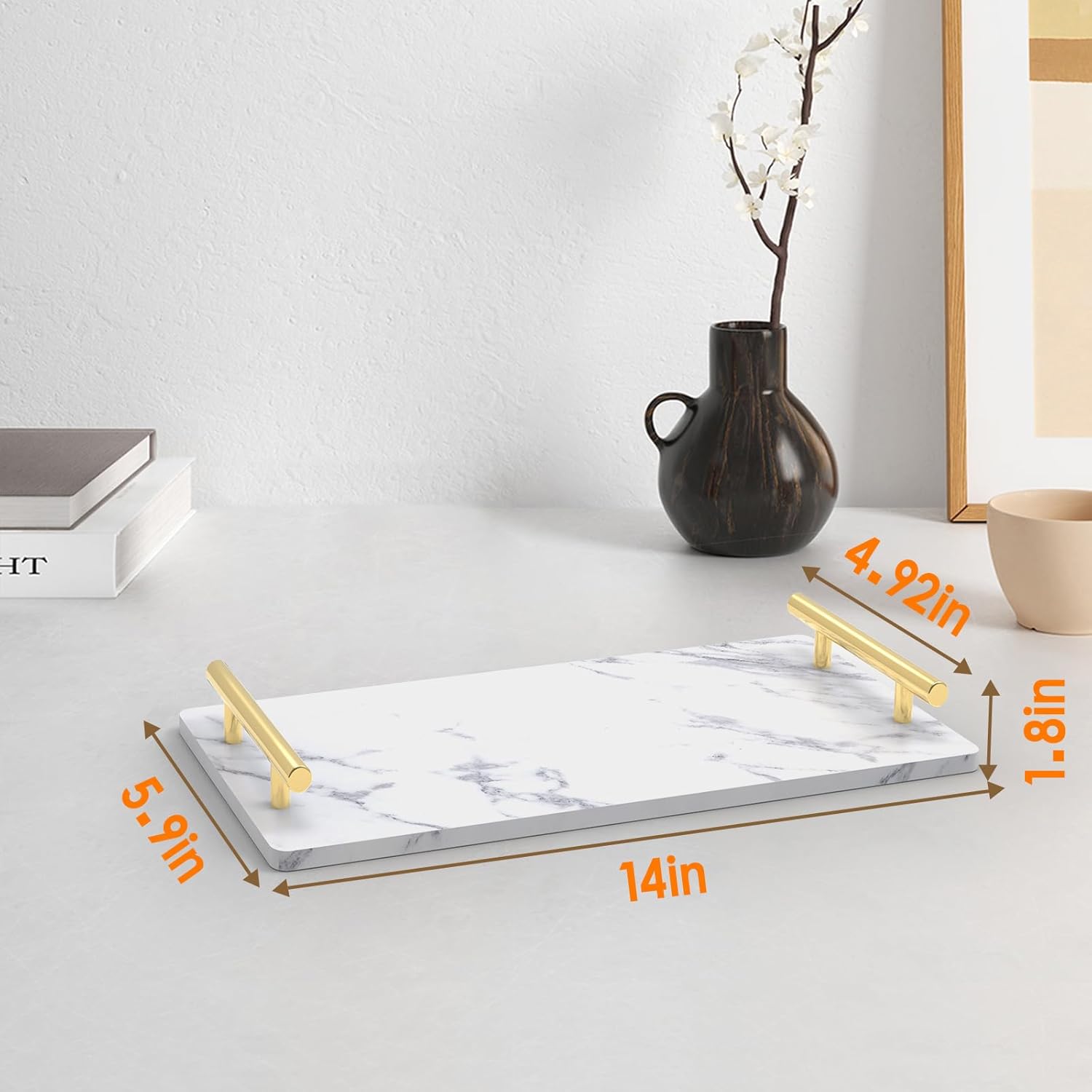 Elegant Marble Vanity Tray for Privacy Style in the Bathroom