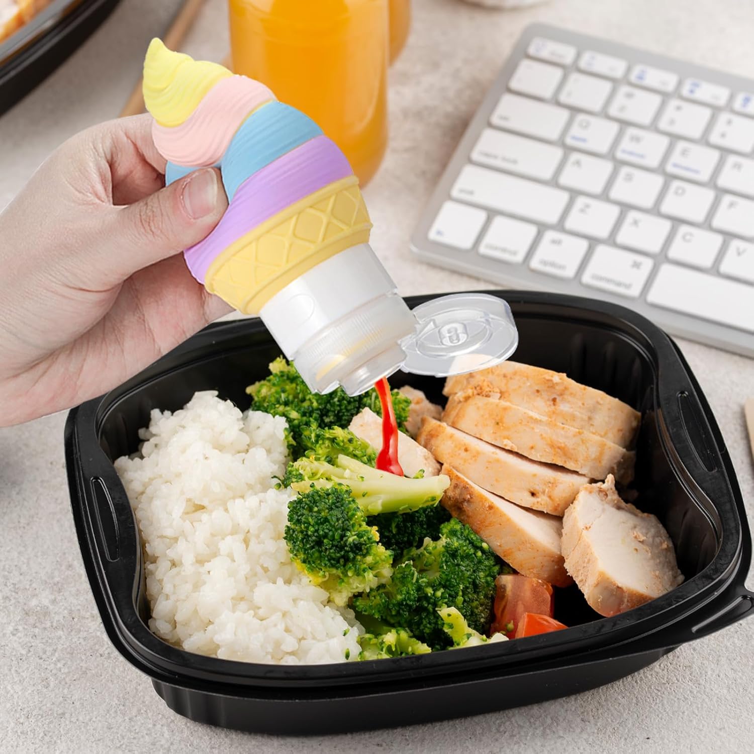 Mini Leak-Proof Silicone Squeeze Bottles for Kitchen and Camping