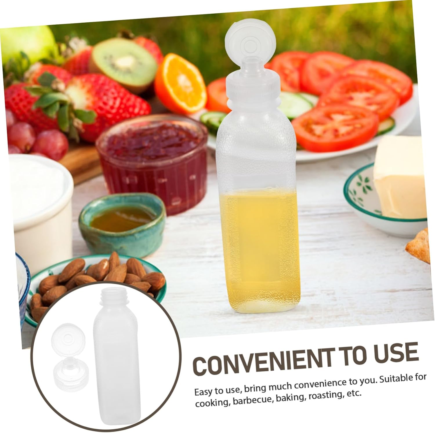 Kitchen Oil Bottle Sauce Condiment Squeeze Bottle Salad Dressing Container