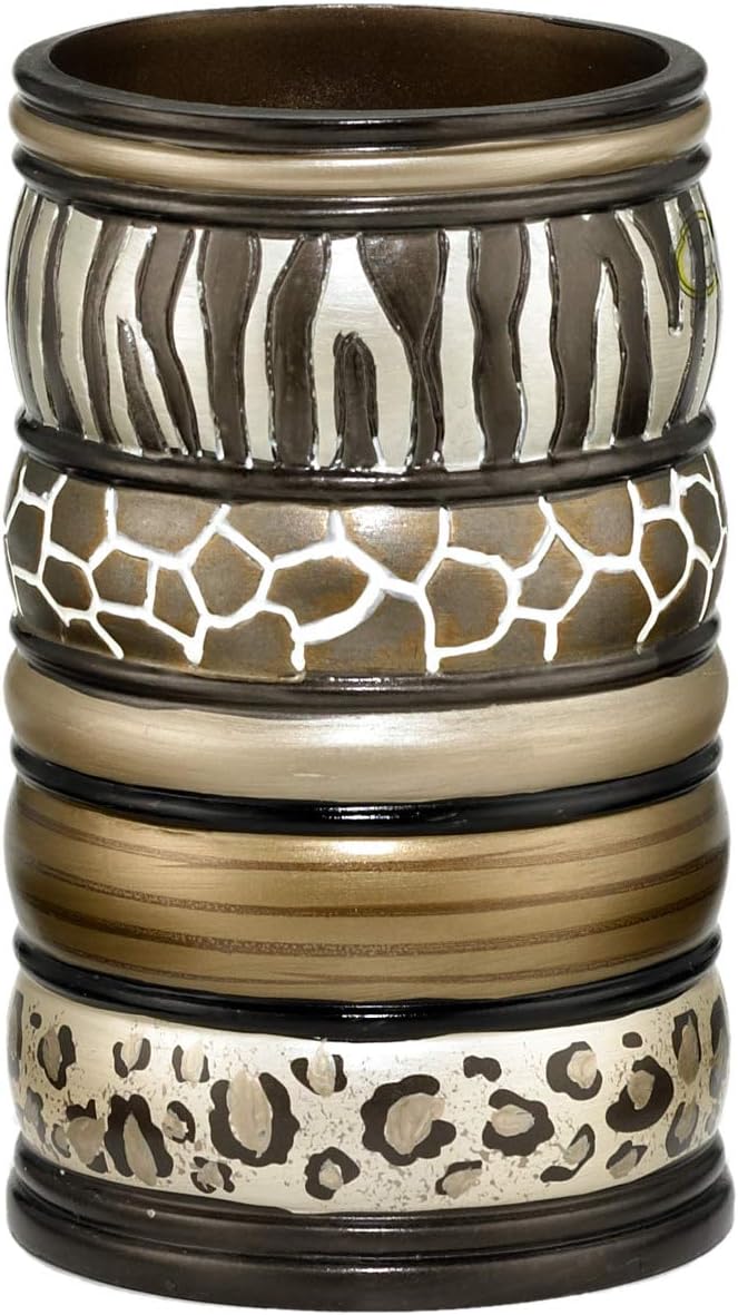 Modern Resin Tumbler with Safari Stripes